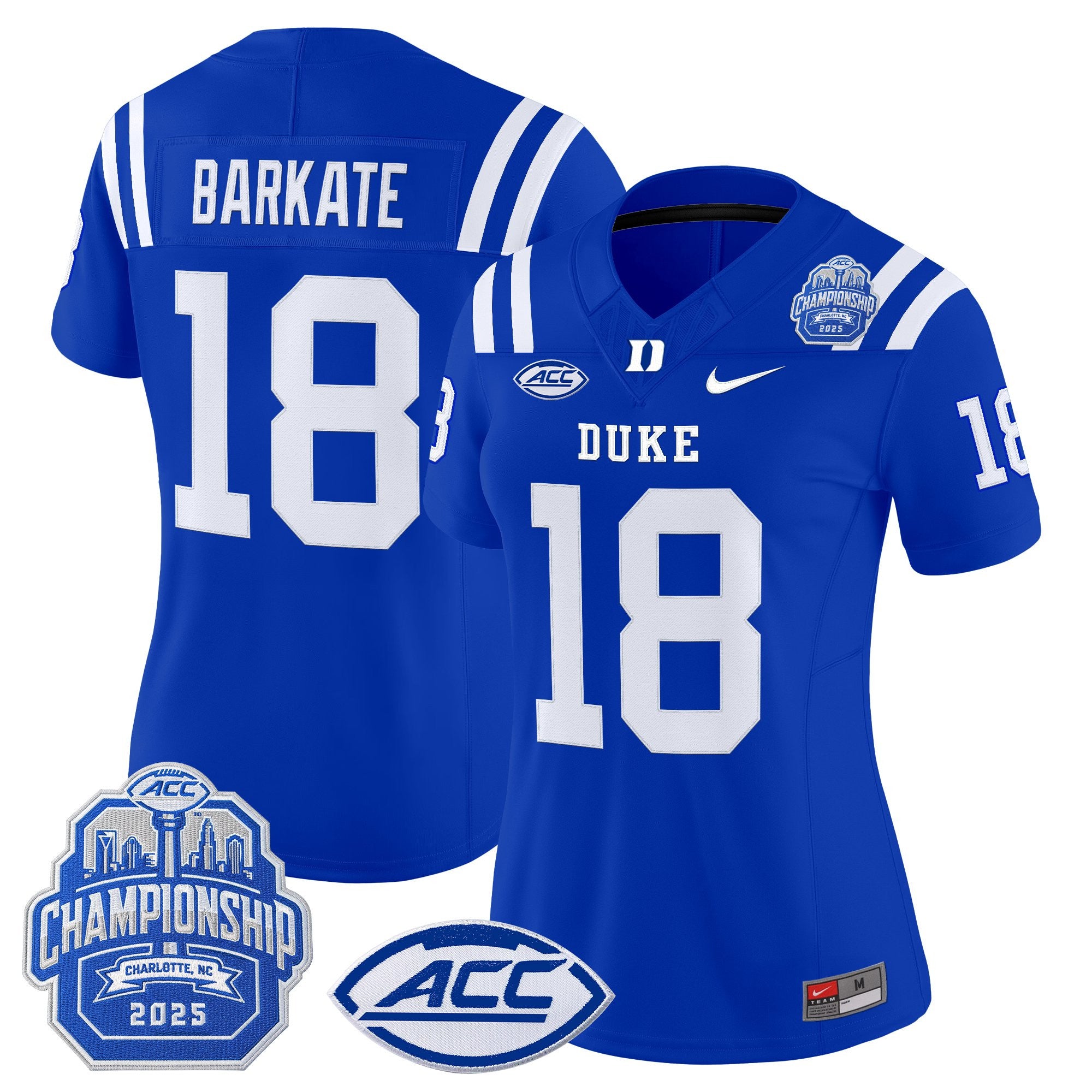 Women's Duke Blue Devils 2025 ACC Championship Vapor Limited Jersey - All Stitched