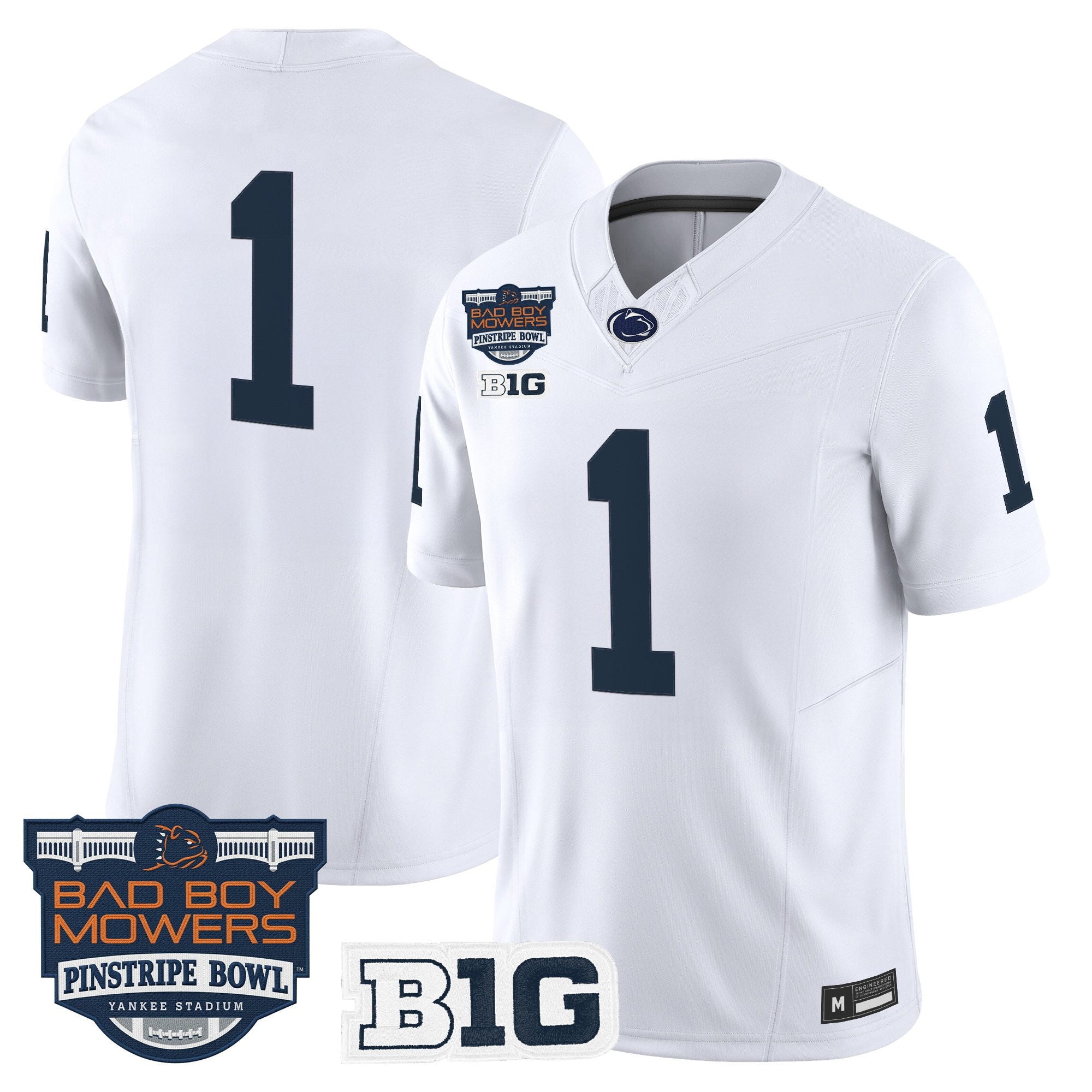 Men's Penn State Nittany Lions 2025 Pinstripe Bowl Vapor Limited Jersey V2 - All Stitched