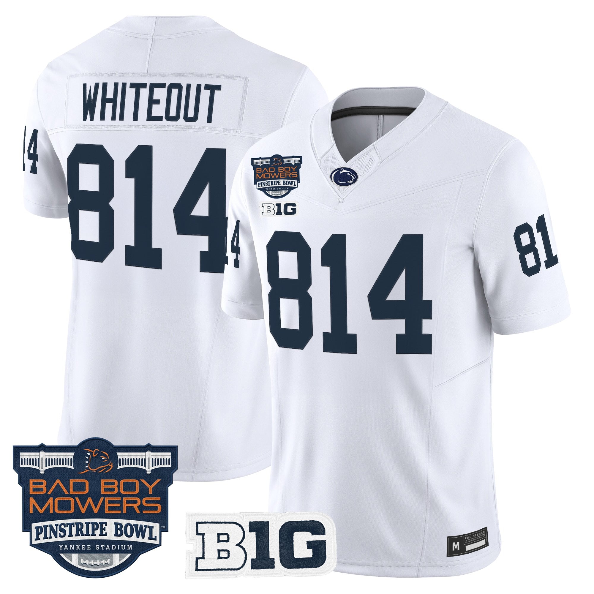 Men's Penn State Nittany Lions 2025 Pinstripe Bowl Vapor Limited Jersey V2 - All Stitched