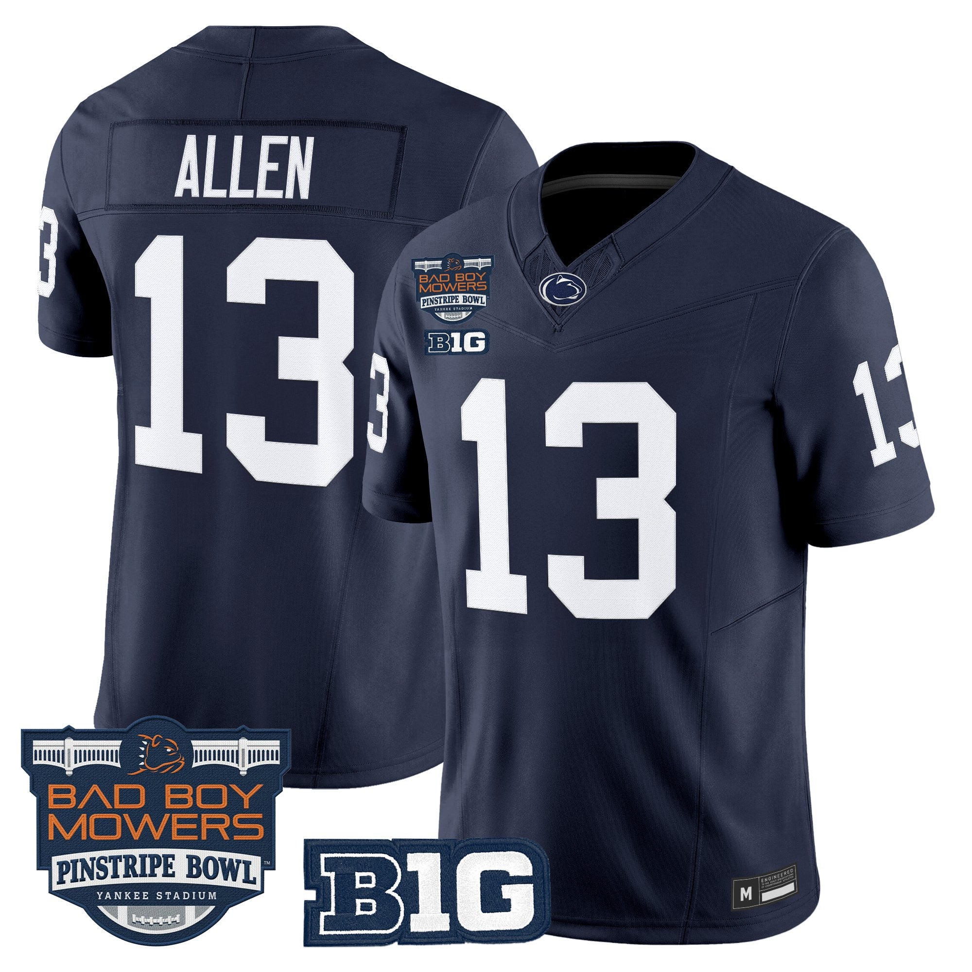 Men's Penn State Nittany Lions 2025 Pinstripe Bowl Vapor Limited Jersey V2 - All Stitched