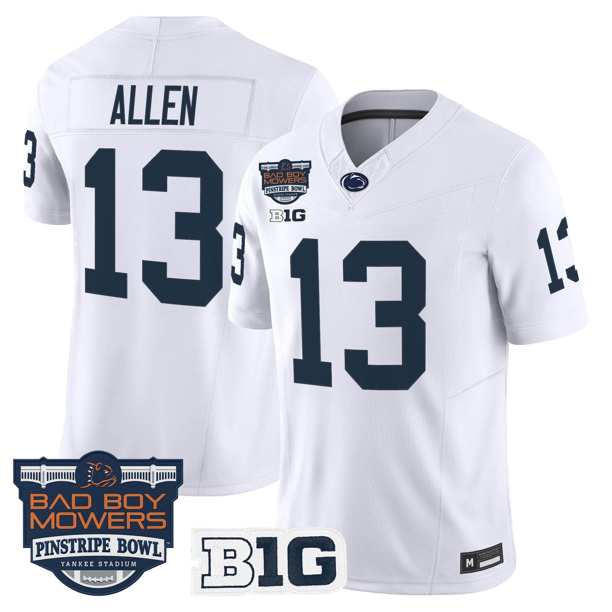 Men's Penn State Nittany Lions 2025 Pinstripe Bowl Vapor Limited Jersey V2 - All Stitched