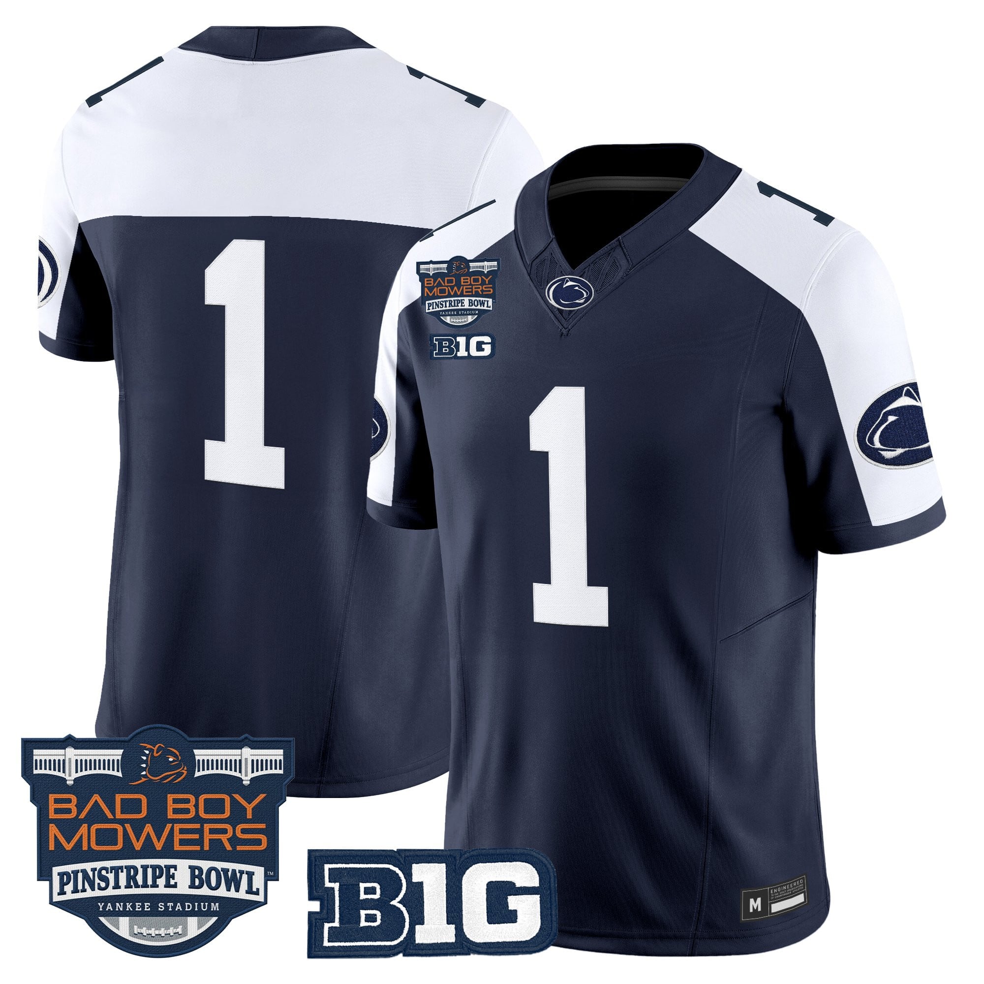 Men's Penn State Nittany Lions 2025 Pinstripe Bowl Vapor Limited Jersey V2 - All Stitched