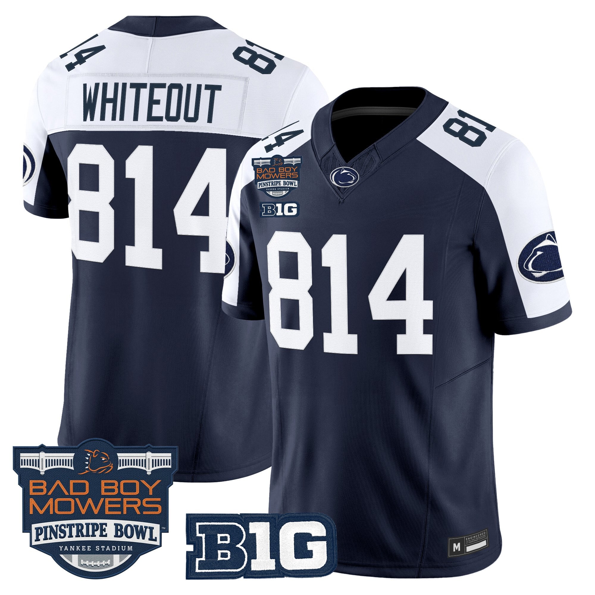 Men's Penn State Nittany Lions 2025 Pinstripe Bowl Vapor Limited Jersey V2 - All Stitched