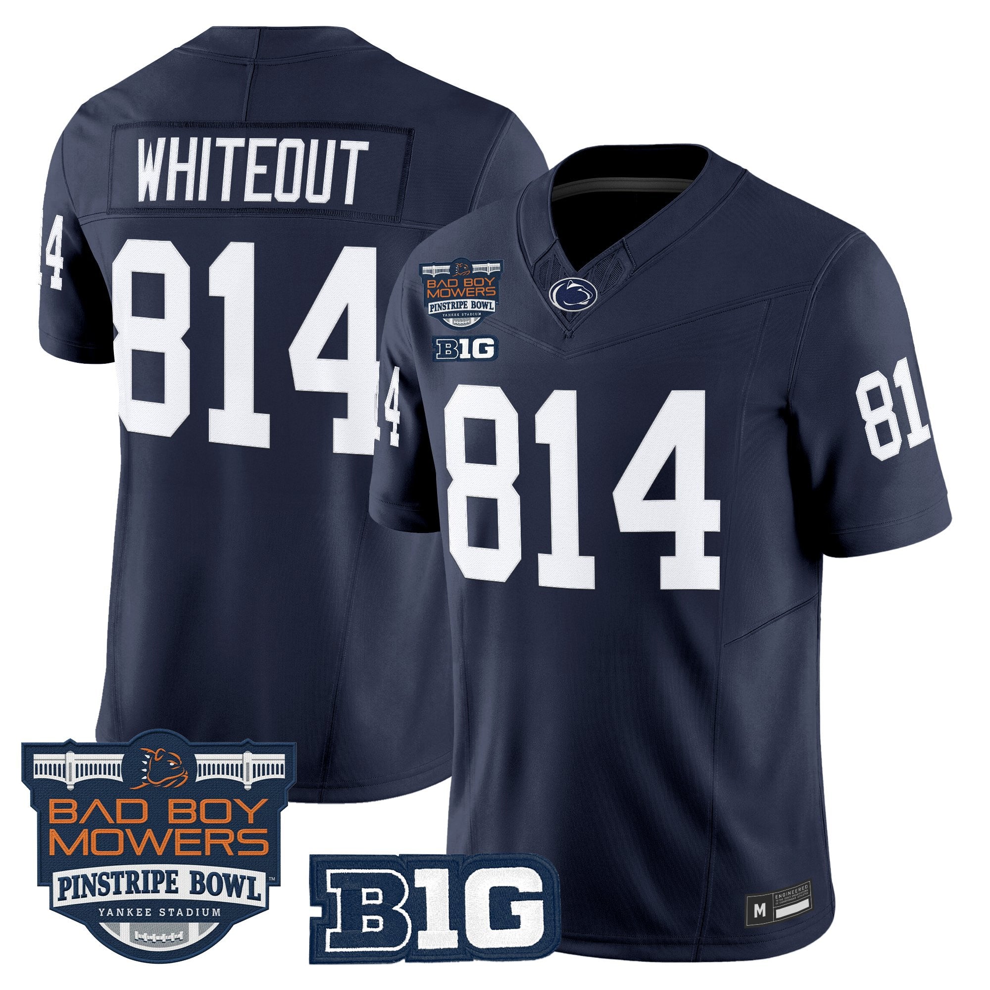 Men's Penn State Nittany Lions 2025 Pinstripe Bowl Vapor Limited Jersey V2 - All Stitched