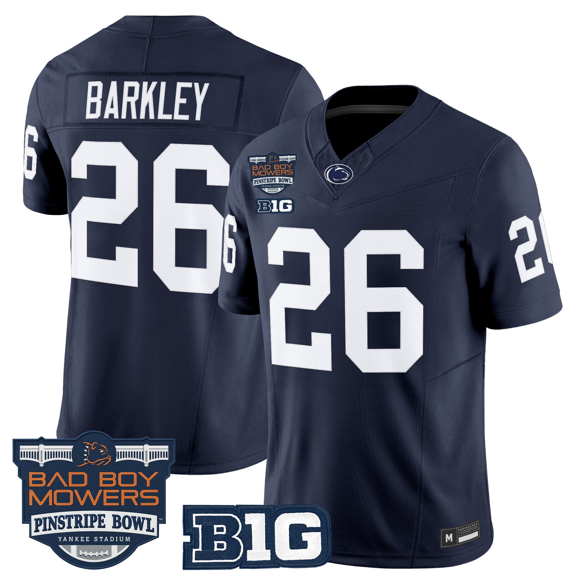 Men's Penn State Nittany Lions 2025 Pinstripe Bowl Vapor Limited Jersey V2 - All Stitched