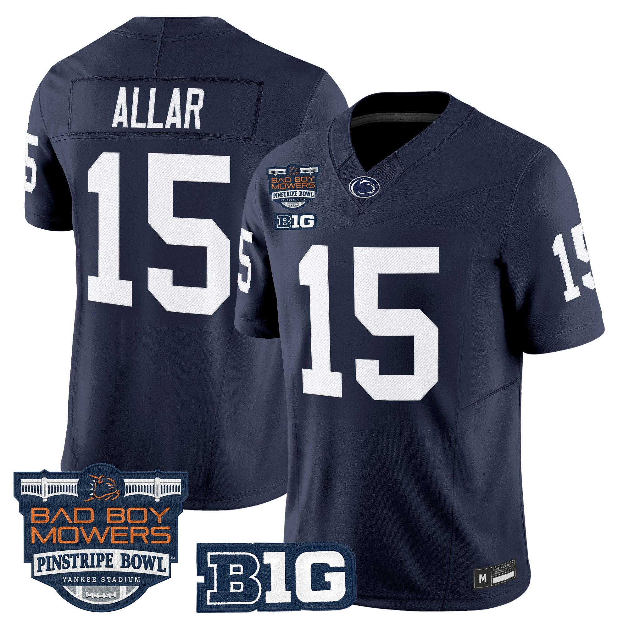 Men's Penn State Nittany Lions 2025 Pinstripe Bowl Vapor Limited Jersey V2 - All Stitched