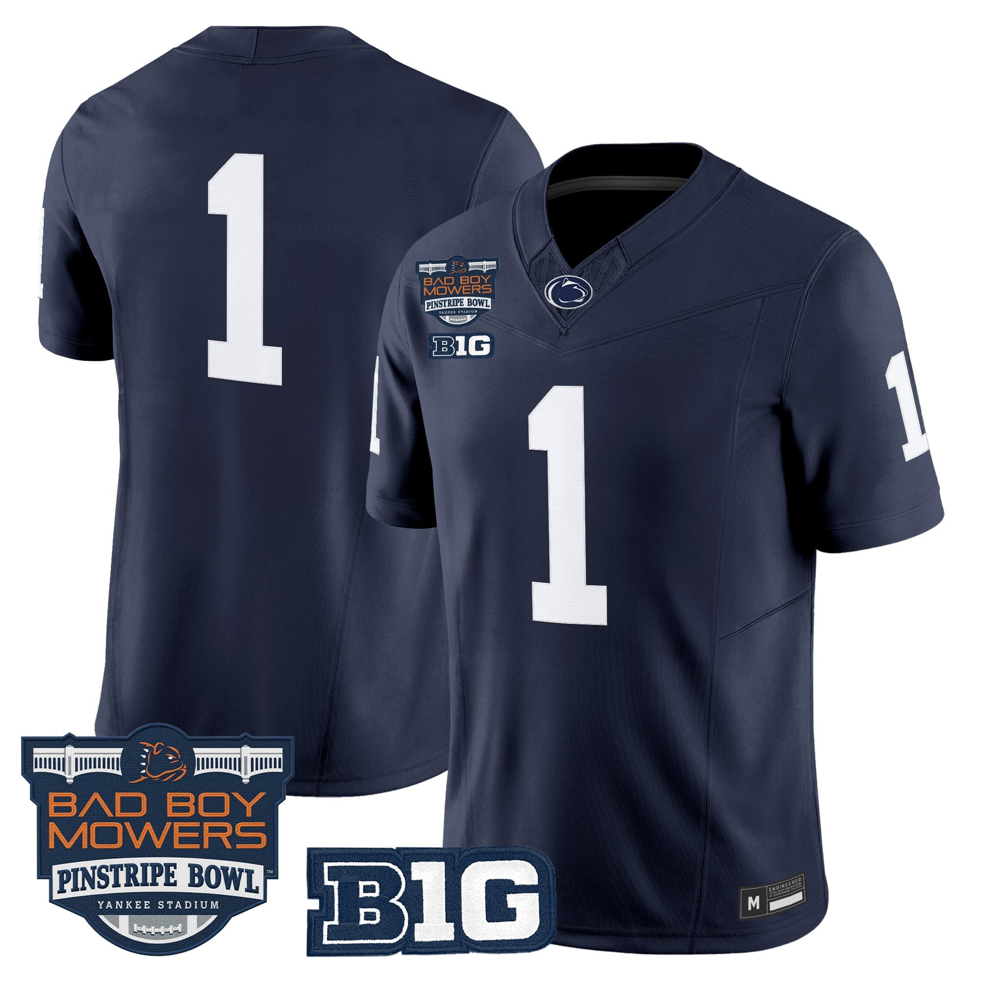 Men's Penn State Nittany Lions 2025 Pinstripe Bowl Vapor Limited Jersey V2 - All Stitched