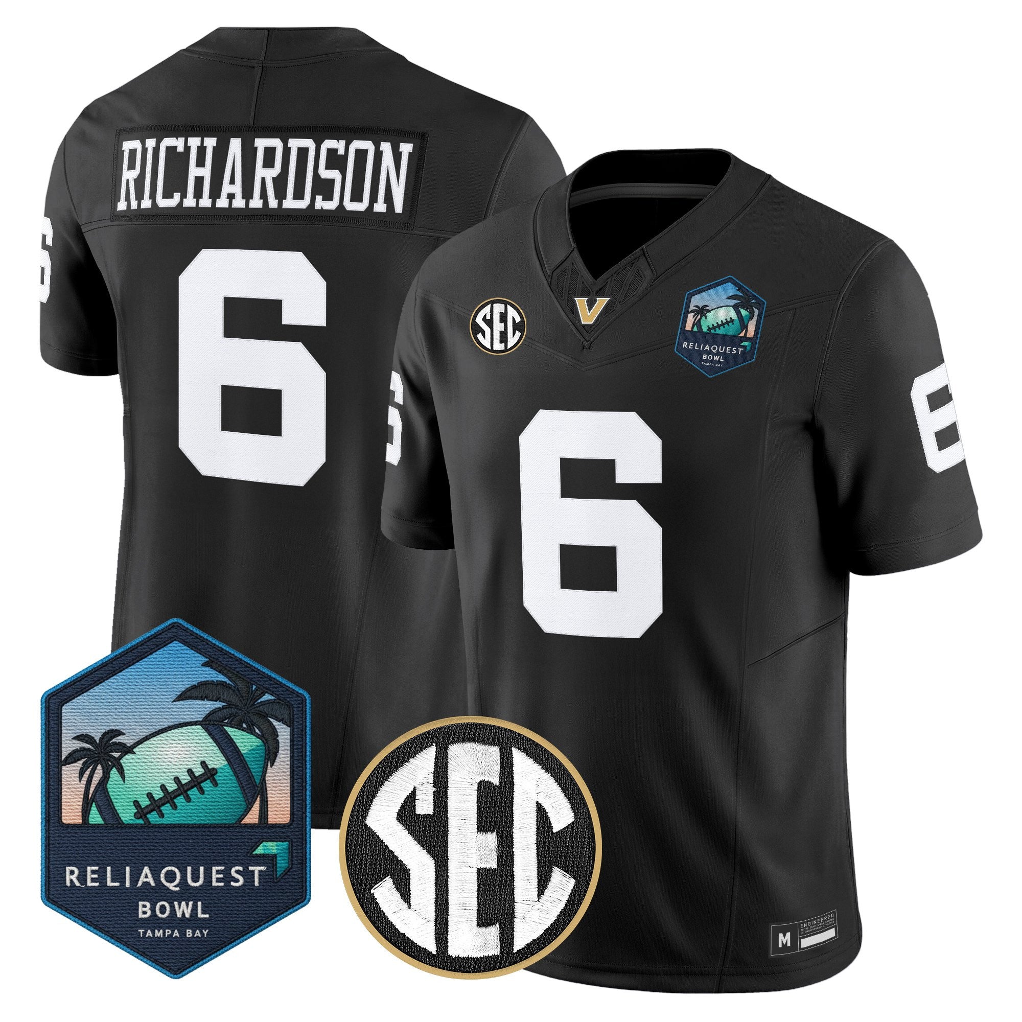 Men's Vanderbilt Commodores 2025 ReliaQuest Bowl Vapor Limited Jersey - All Stitched