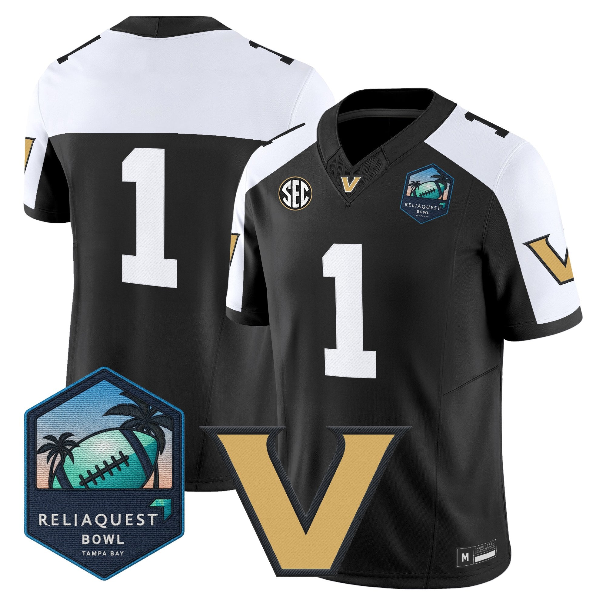 Men's Vanderbilt Commodores 2025 ReliaQuest Bowl Vapor Limited Jersey - All Stitched