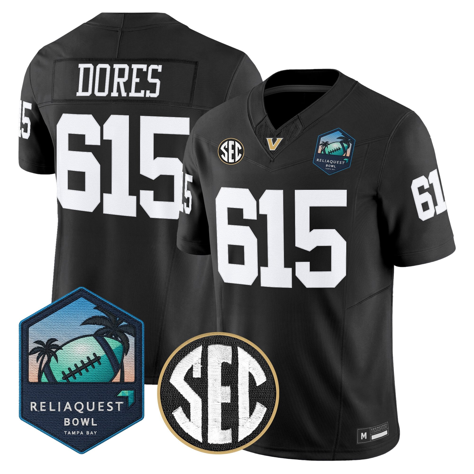 Men's Vanderbilt Commodores 2025 ReliaQuest Bowl Vapor Limited Jersey - All Stitched
