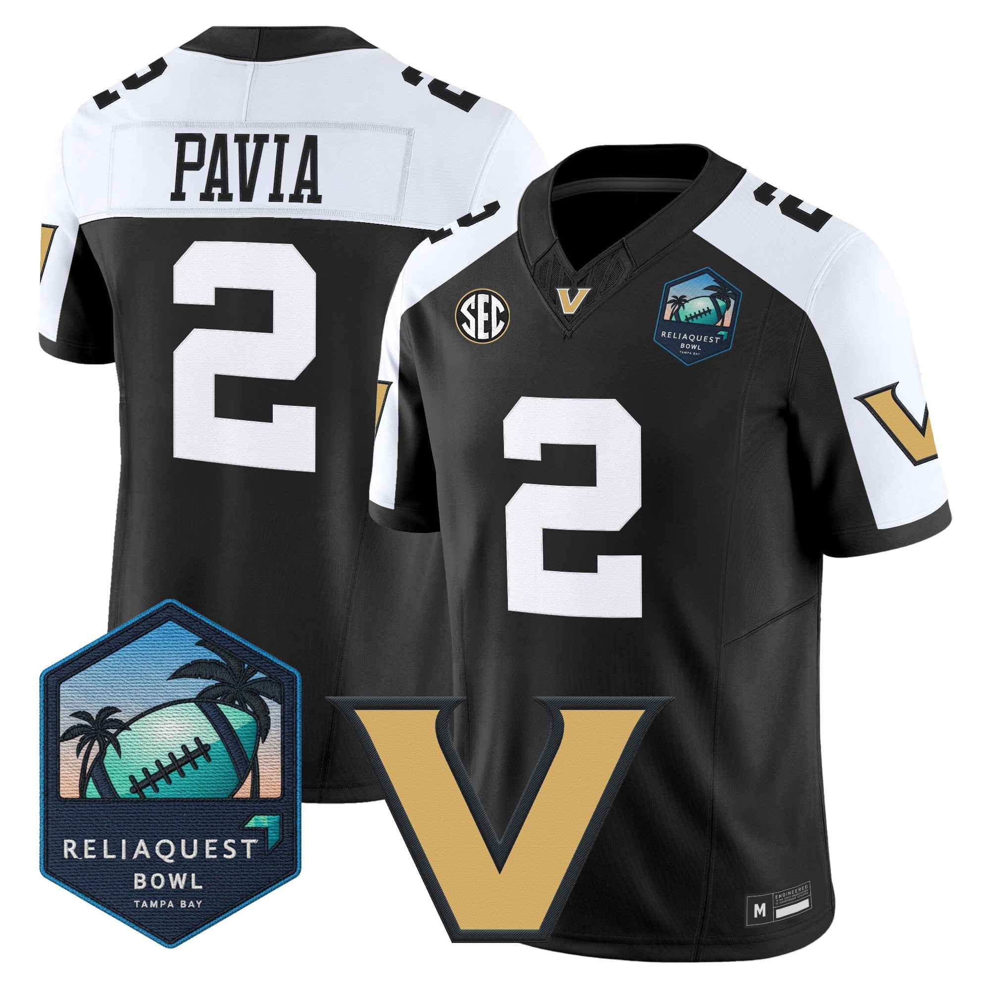 Men's Vanderbilt Commodores 2025 ReliaQuest Bowl Vapor Limited Jersey - All Stitched