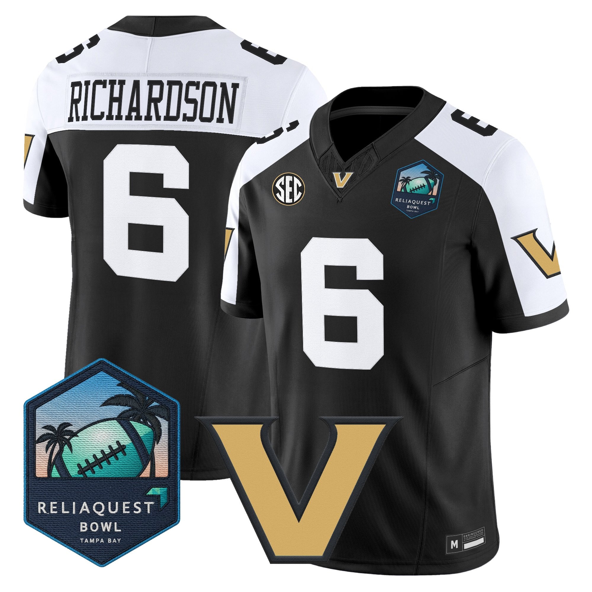 Men's Vanderbilt Commodores 2025 ReliaQuest Bowl Vapor Limited Jersey - All Stitched