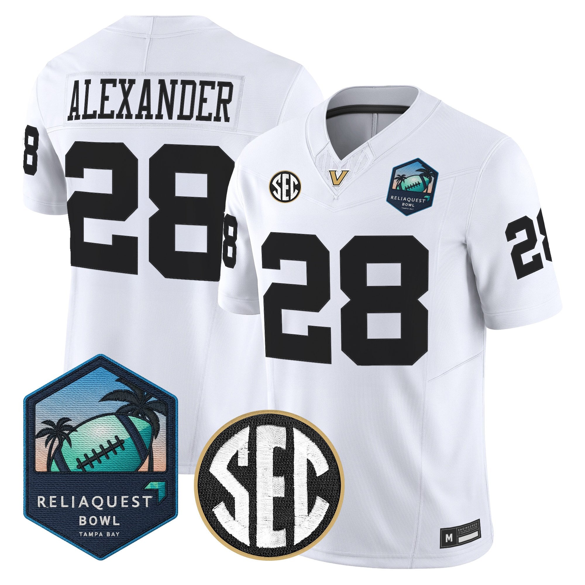 Men's Vanderbilt Commodores 2025 ReliaQuest Bowl Vapor Limited Jersey - All Stitched