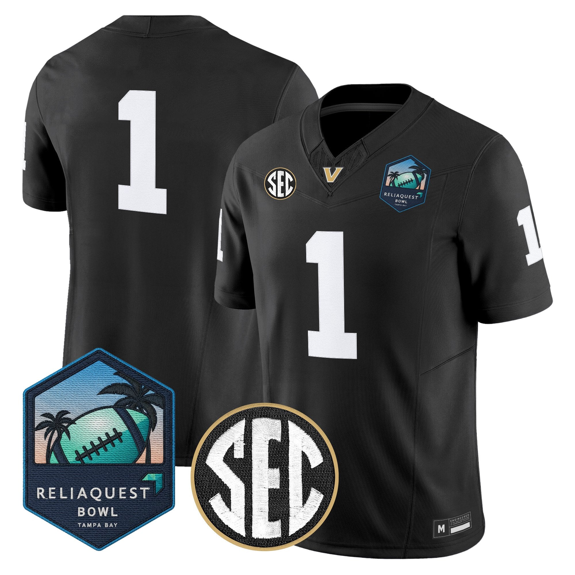 Men's Vanderbilt Commodores 2025 ReliaQuest Bowl Vapor Limited Jersey - All Stitched