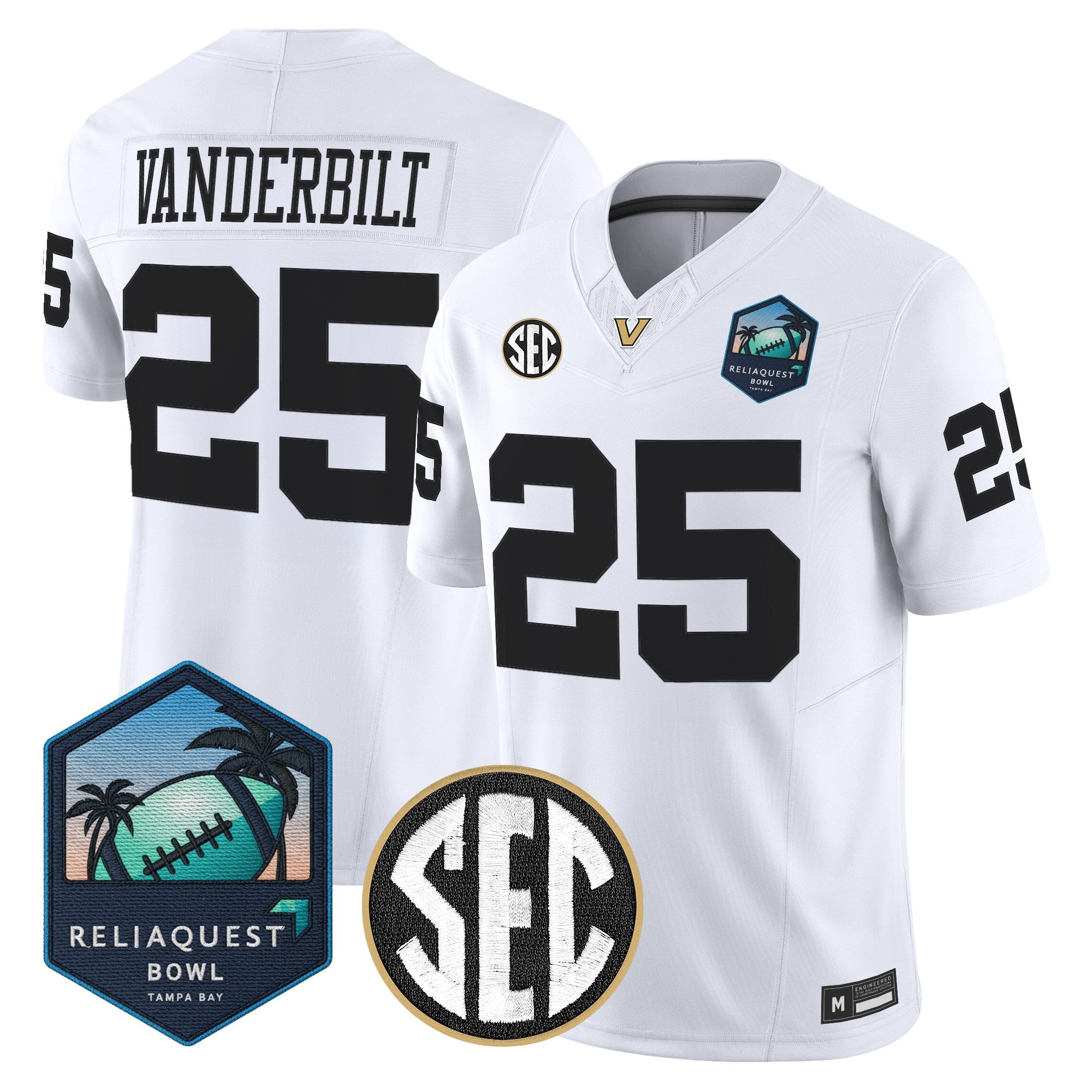 Men's Vanderbilt Commodores 2025 ReliaQuest Bowl Vapor Limited Jersey - All Stitched