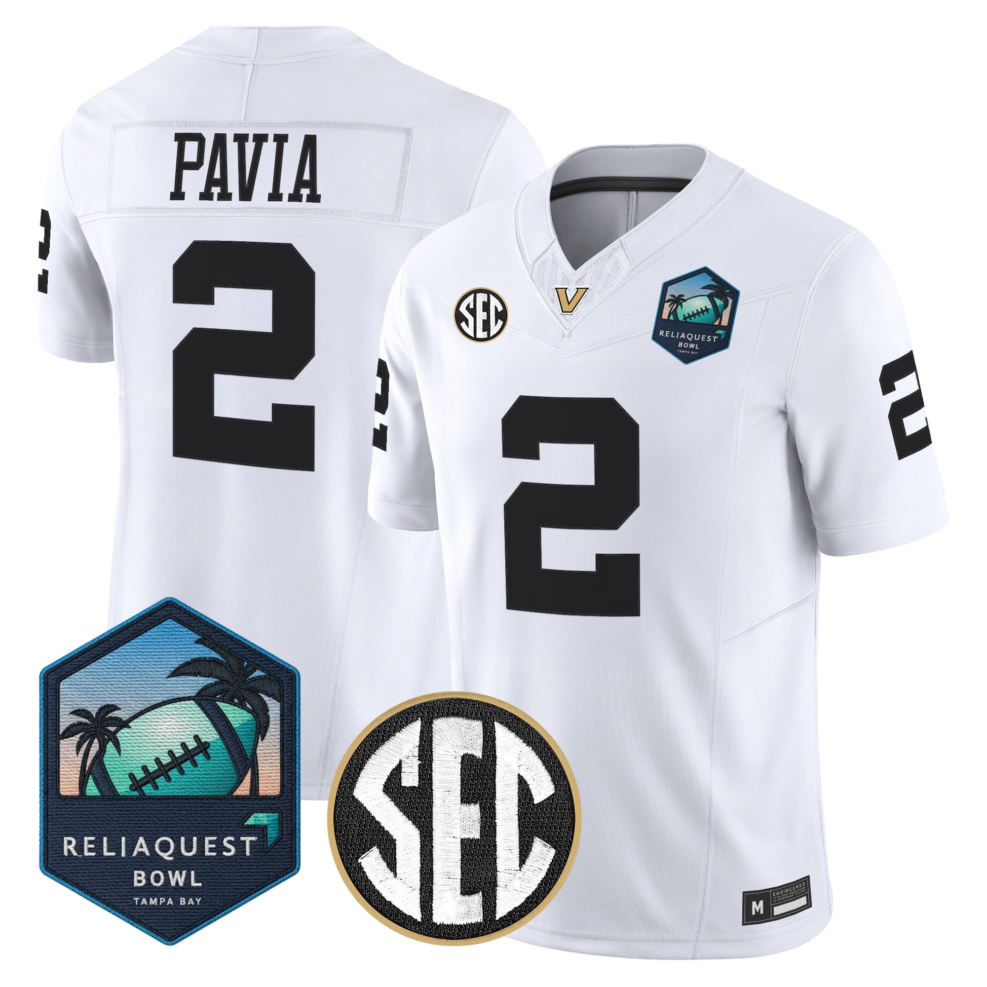 Men's Vanderbilt Commodores 2025 ReliaQuest Bowl Vapor Limited Jersey - All Stitched