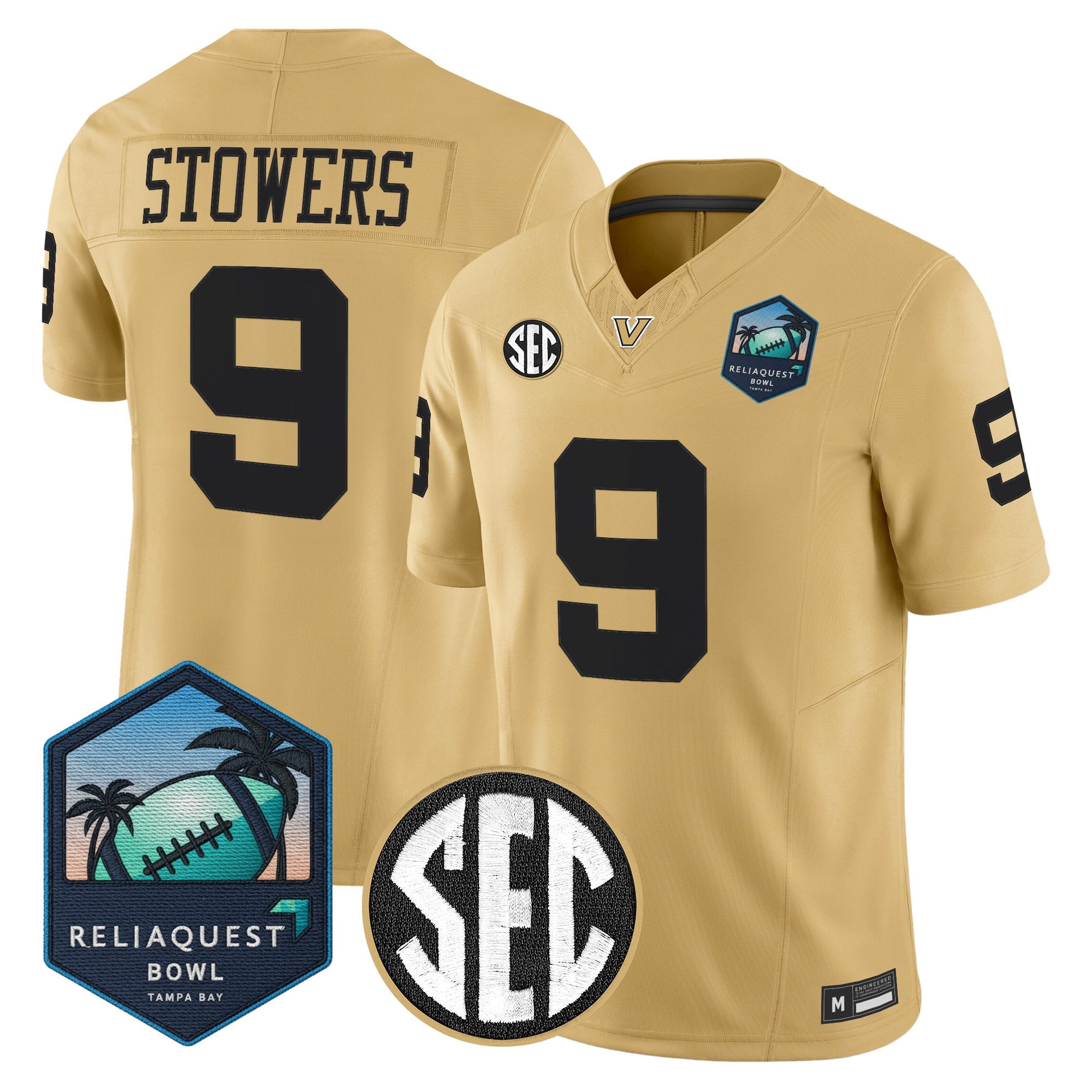 Men's Vanderbilt Commodores 2025 ReliaQuest Bowl Vapor Limited Jersey - All Stitched