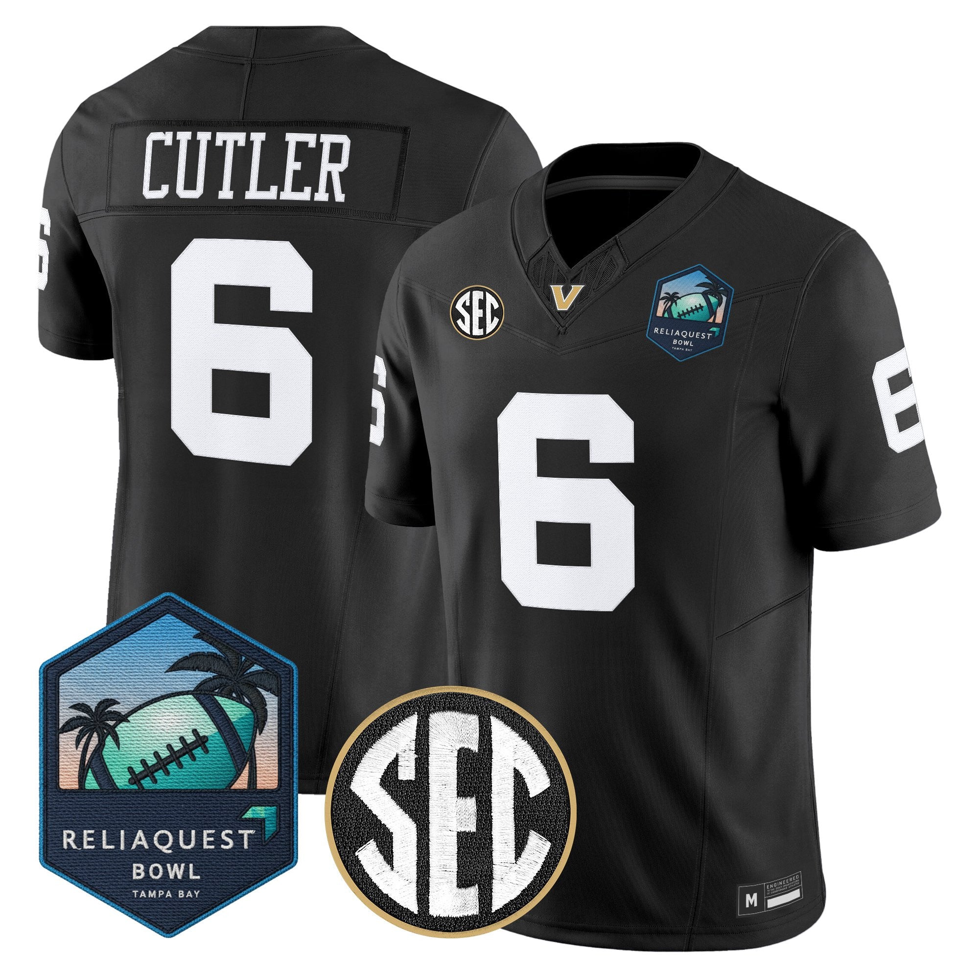 Men's Vanderbilt Commodores 2025 ReliaQuest Bowl Vapor Limited Jersey - All Stitched