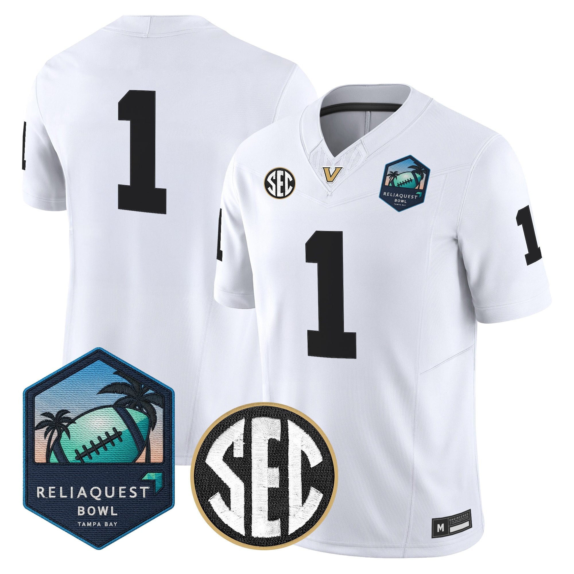 Men's Vanderbilt Commodores 2025 ReliaQuest Bowl Vapor Limited Jersey - All Stitched