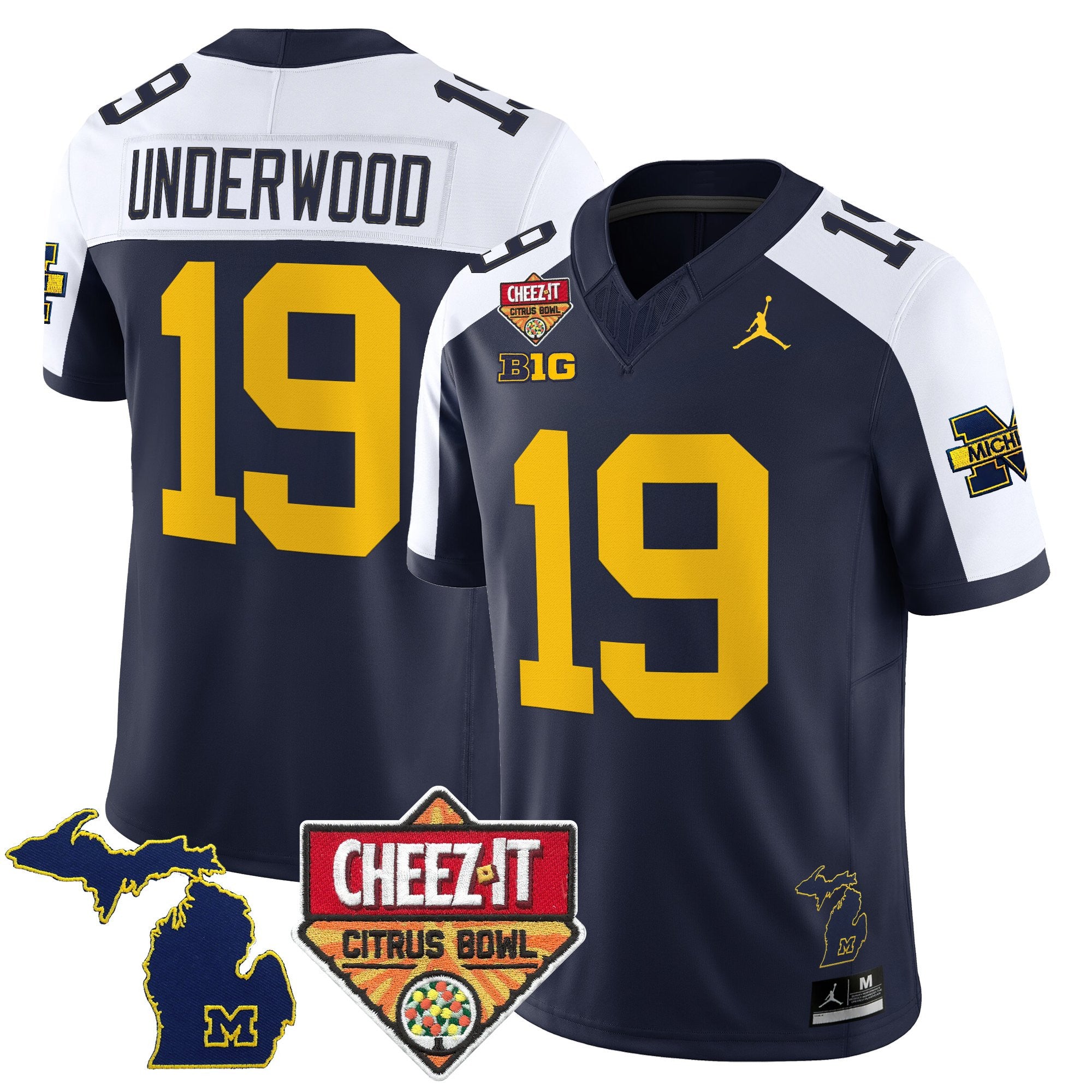 Men's Michigan Wolverines 2025 Cheez-It Citrus Bowl Vapor Limited Jersey - All Stitched