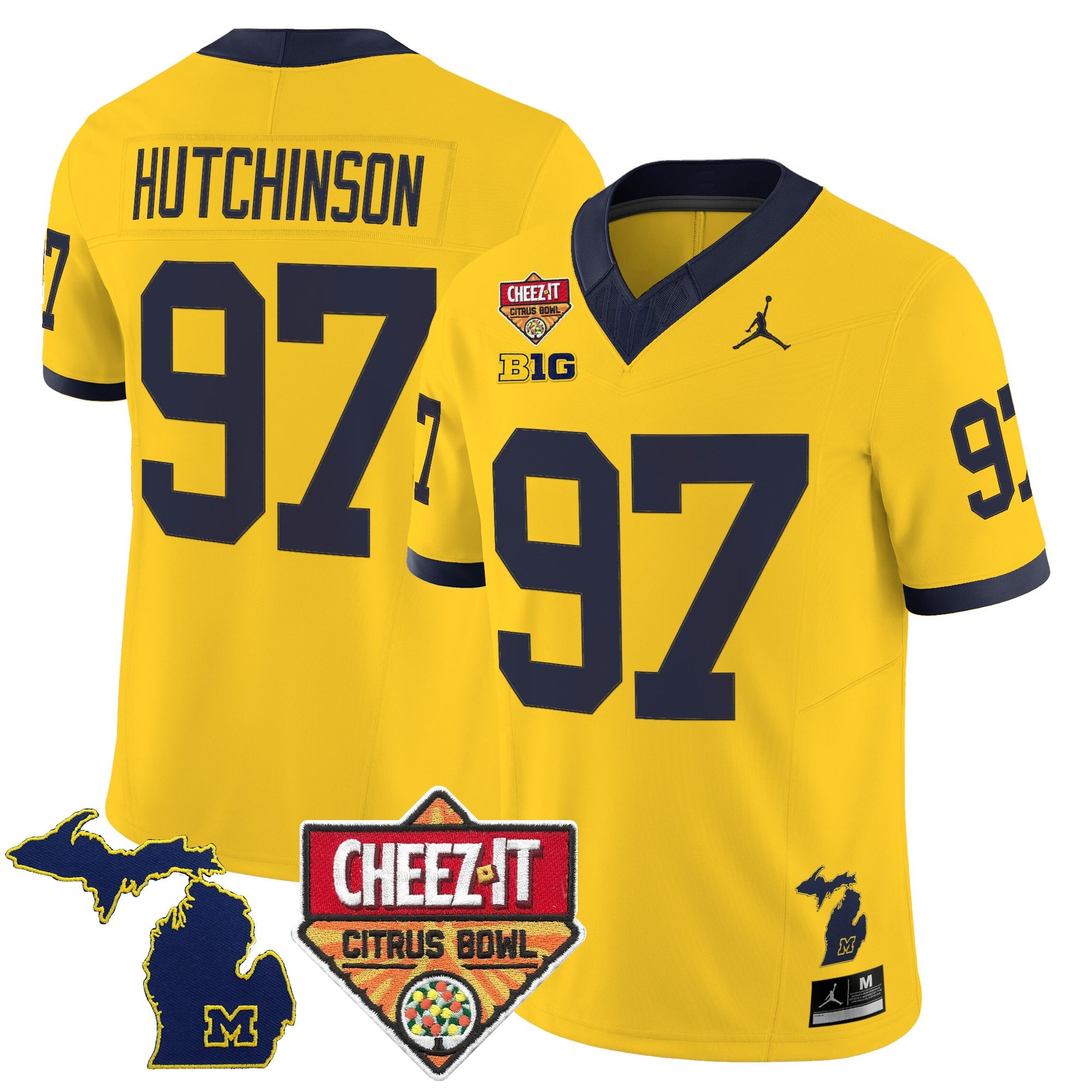 Men's Michigan Wolverines 2025 Cheez-It Citrus Bowl Vapor Limited Jersey - All Stitched
