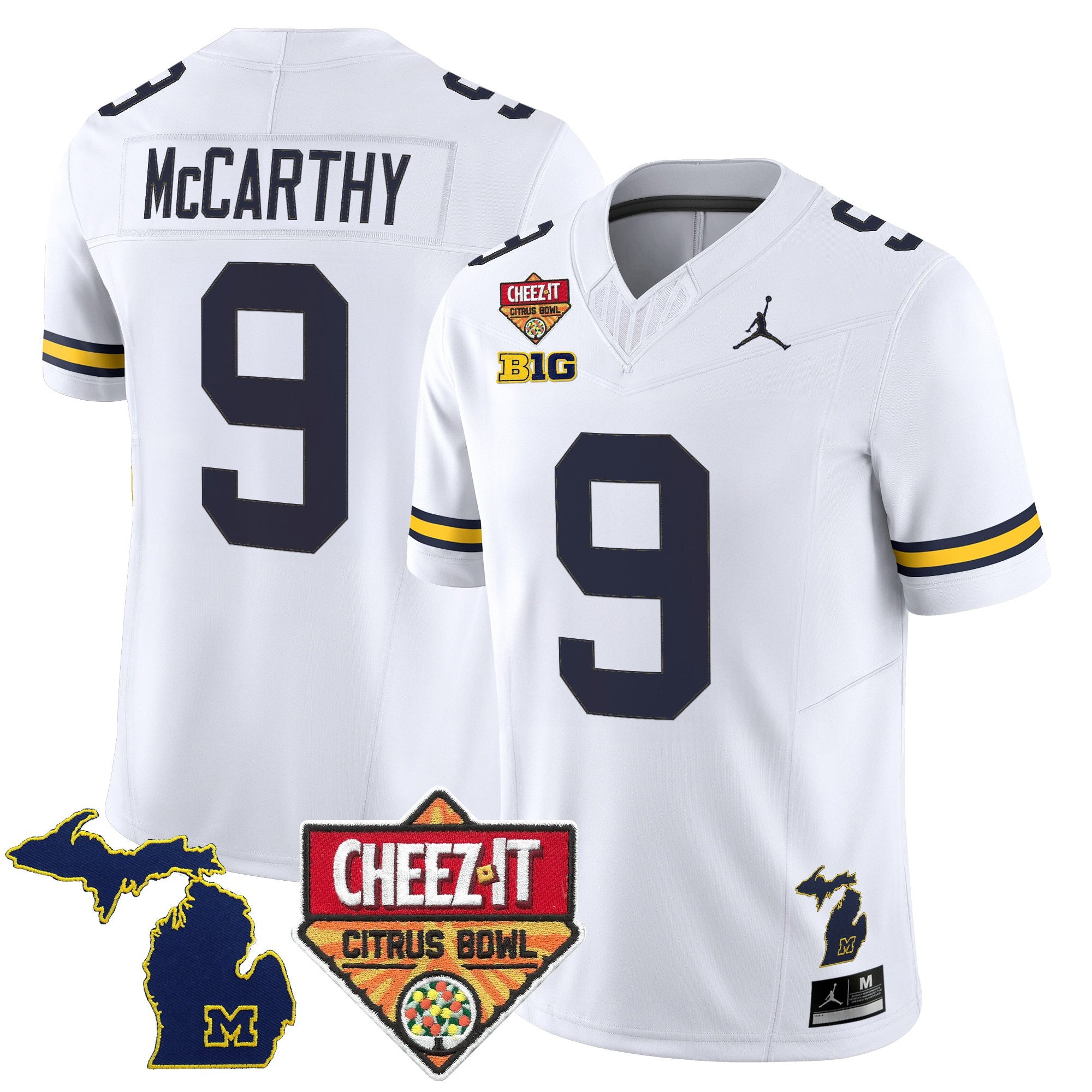 Men's Michigan Wolverines 2025 Cheez-It Citrus Bowl Vapor Limited Jersey - All Stitched