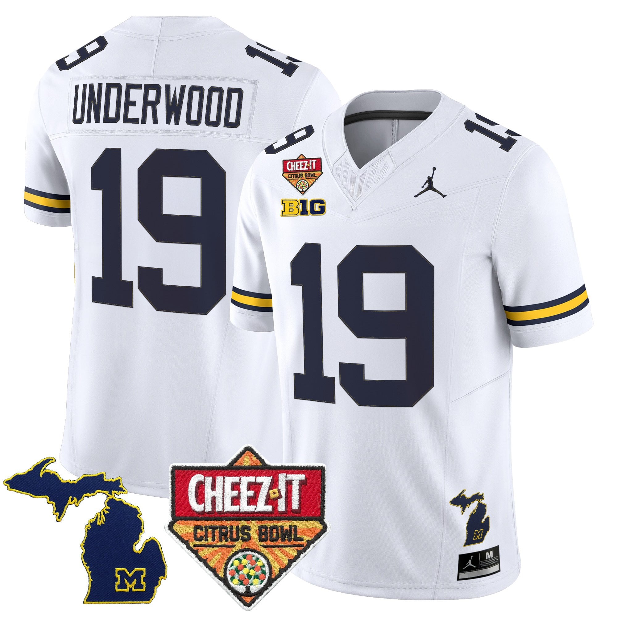 Men's Michigan Wolverines 2025 Cheez-It Citrus Bowl Vapor Limited Jersey - All Stitched
