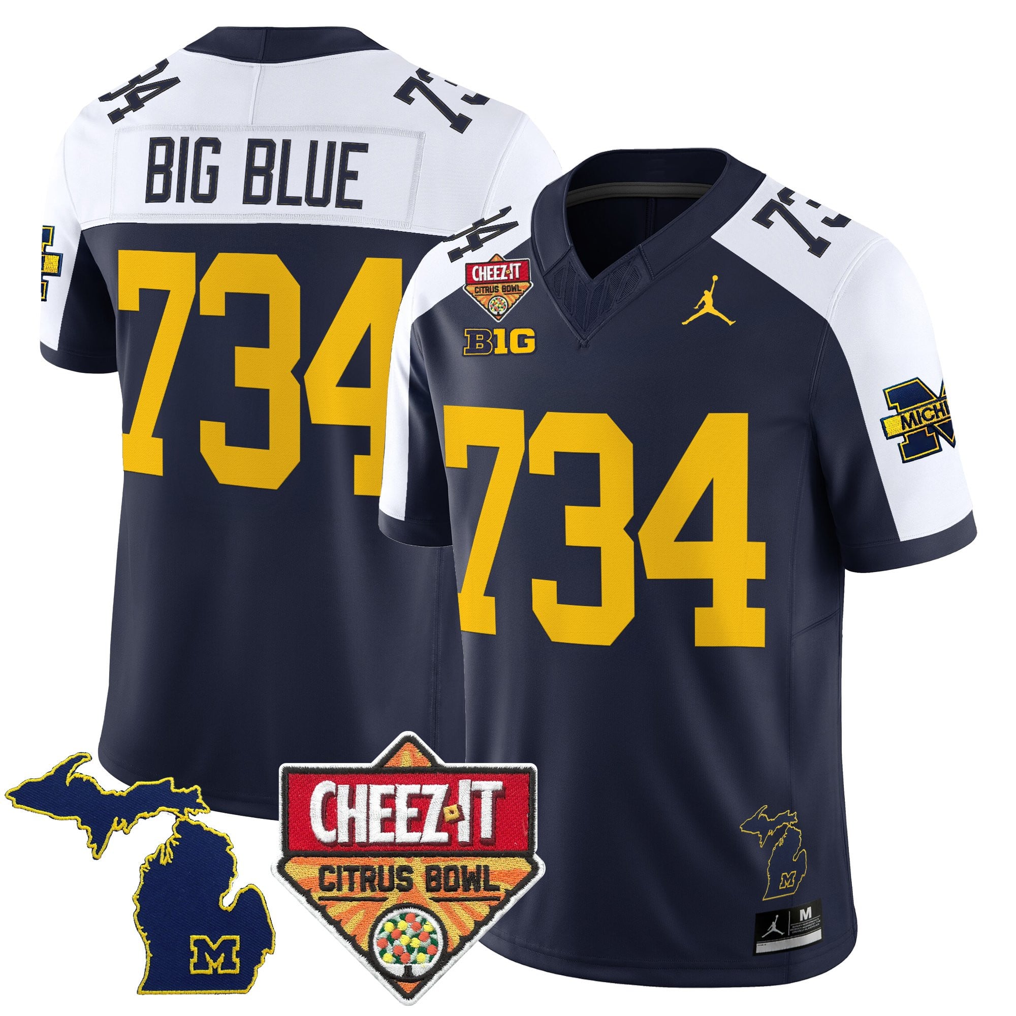 Men's Michigan Wolverines 2025 Cheez-It Citrus Bowl Vapor Limited Jersey - All Stitched