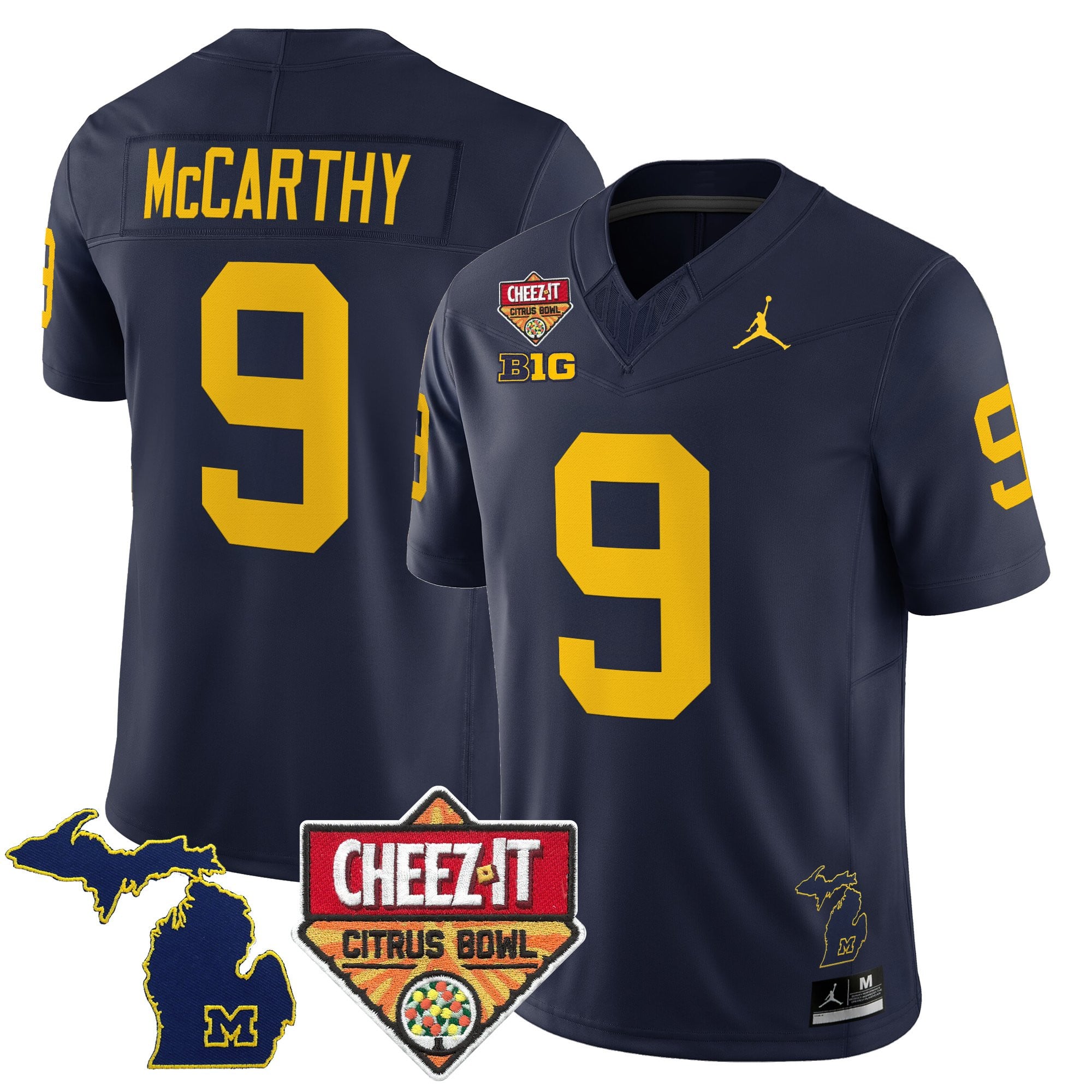 Men's Michigan Wolverines 2025 Cheez-It Citrus Bowl Vapor Limited Jersey - All Stitched