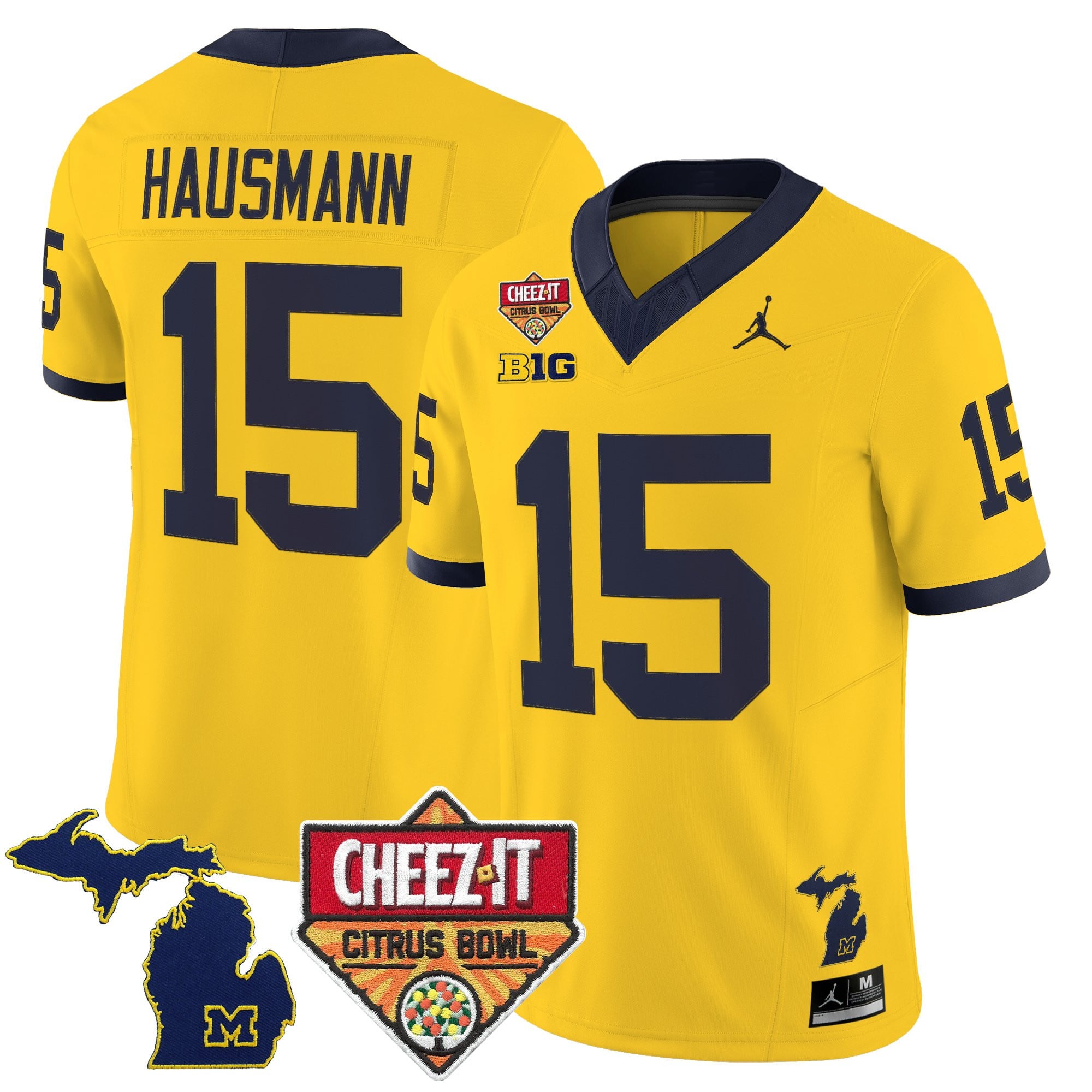 Men's Michigan Wolverines 2025 Cheez-It Citrus Bowl Vapor Limited Jersey - All Stitched