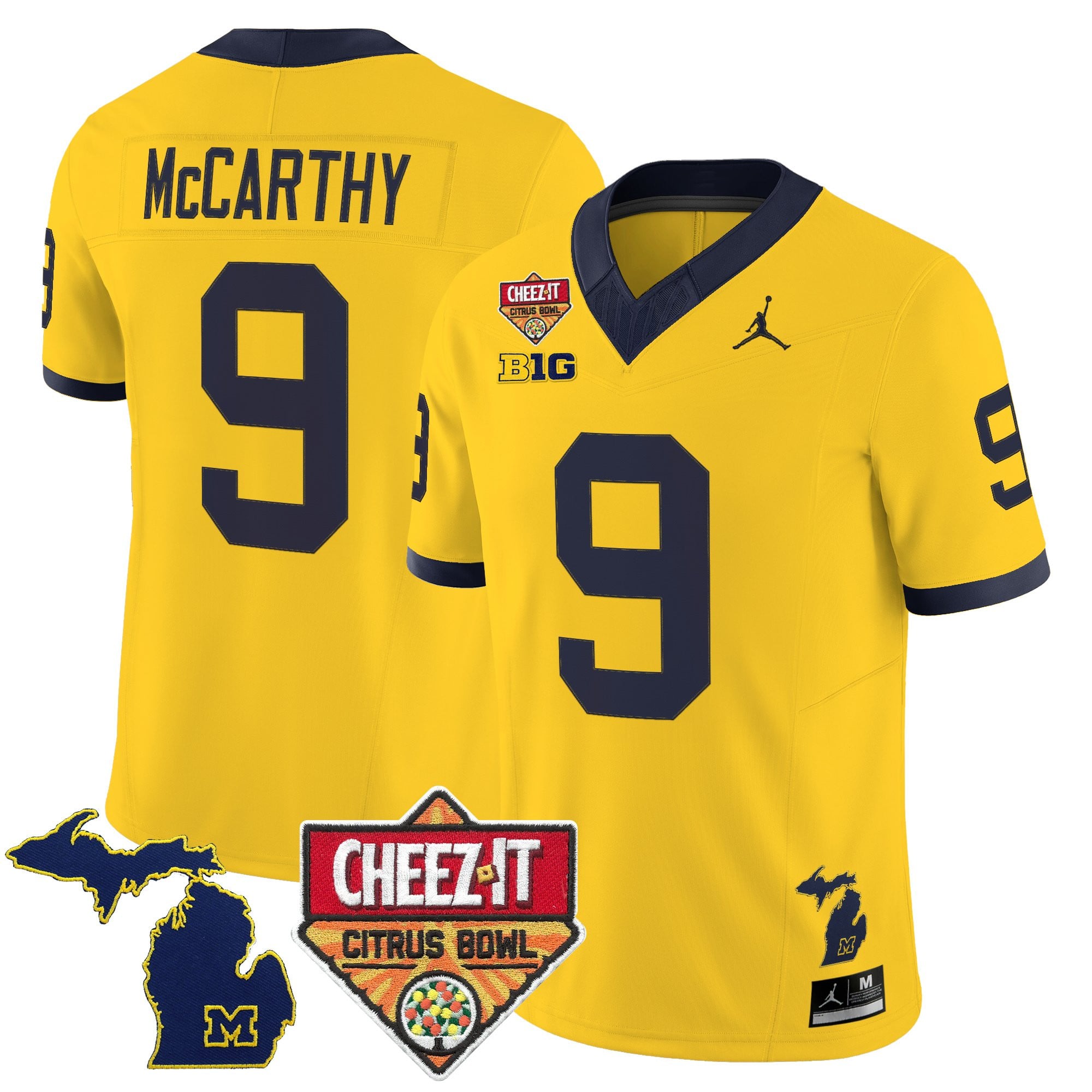 Men's Michigan Wolverines 2025 Cheez-It Citrus Bowl Vapor Limited Jersey - All Stitched