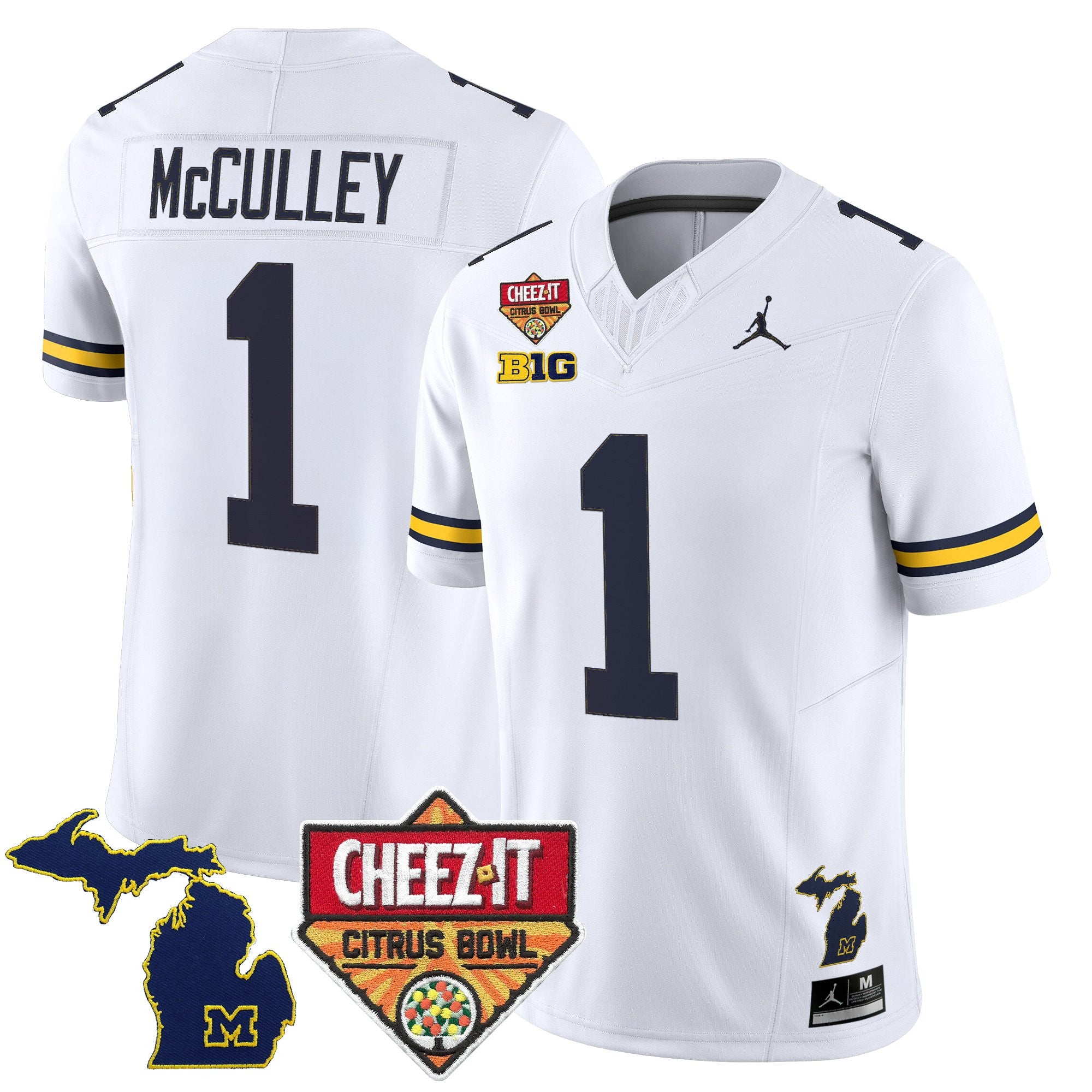 Men's Michigan Wolverines 2025 Cheez-It Citrus Bowl Vapor Limited Jersey - All Stitched