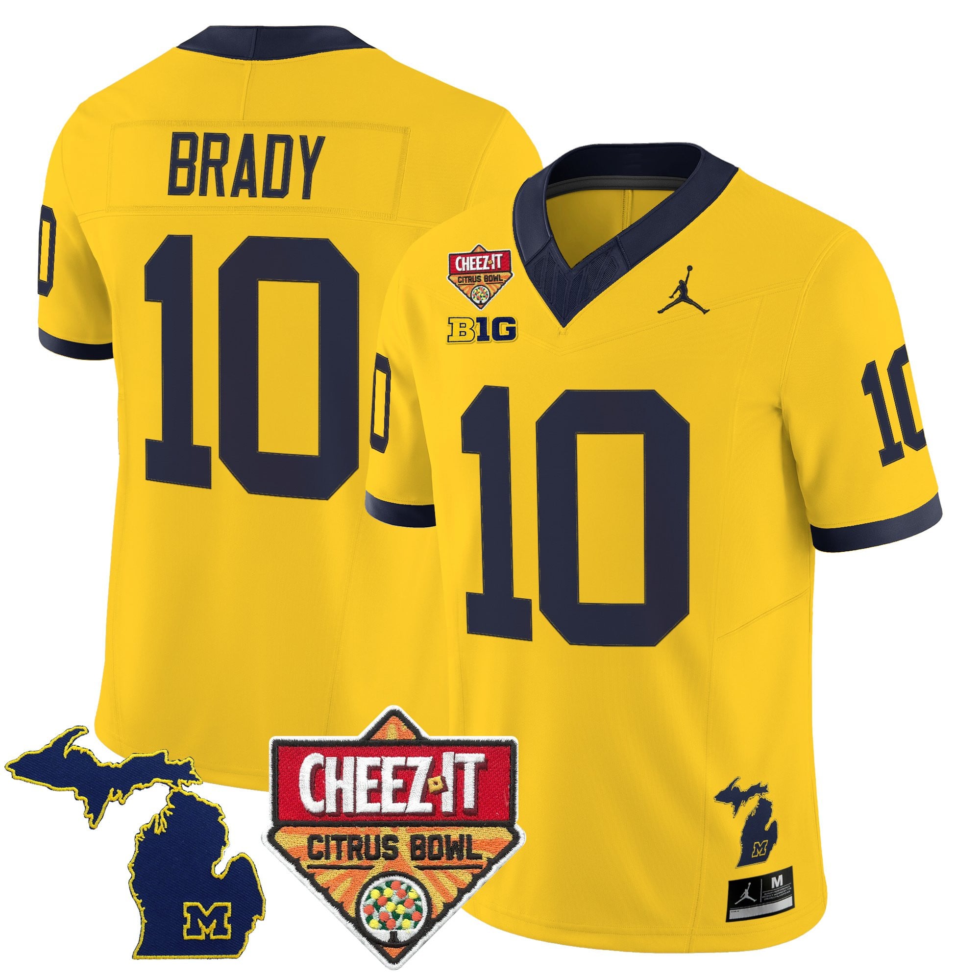 Men's Michigan Wolverines 2025 Cheez-It Citrus Bowl Vapor Limited Jersey - All Stitched