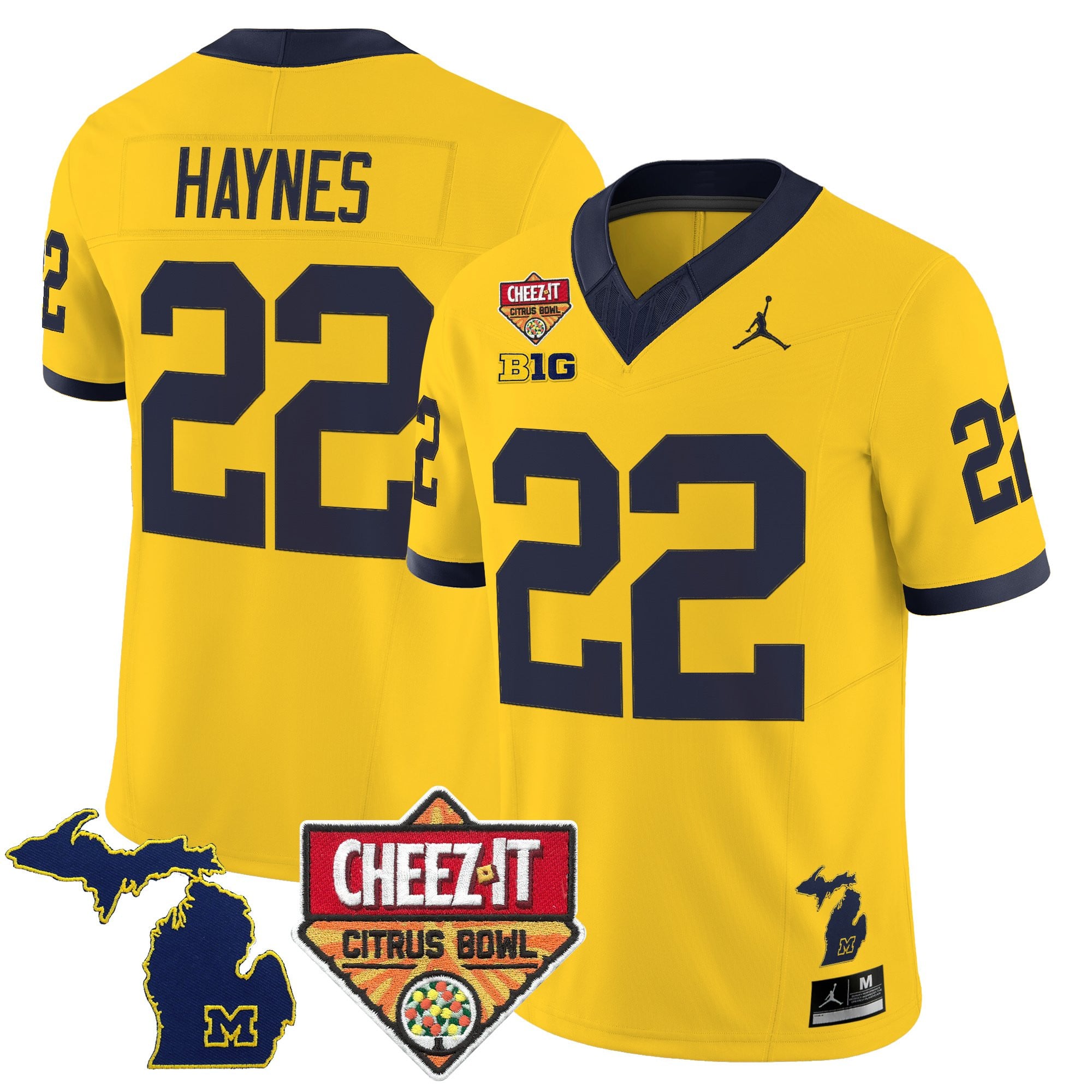 Men's Michigan Wolverines 2025 Cheez-It Citrus Bowl Vapor Limited Jersey - All Stitched