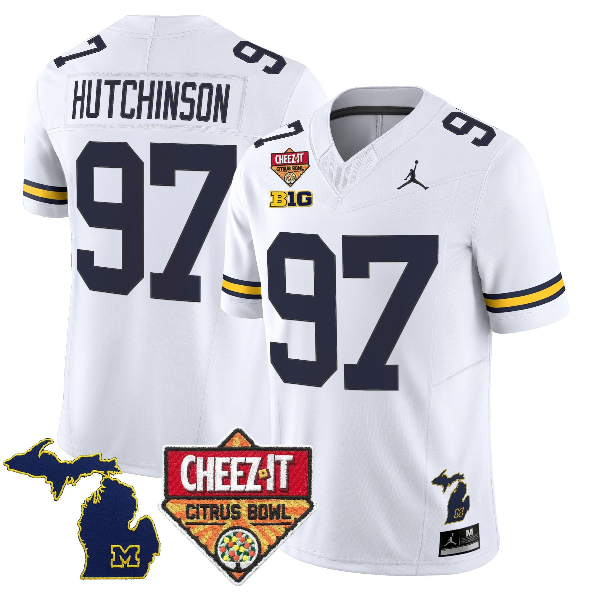 Men's Michigan Wolverines 2025 Cheez-It Citrus Bowl Vapor Limited Jersey - All Stitched