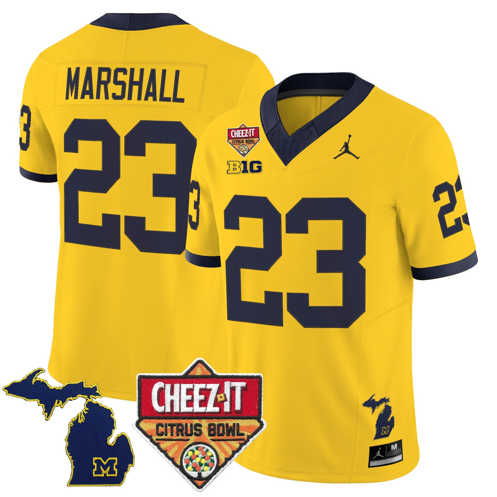 Men's Michigan Wolverines 2025 Cheez-It Citrus Bowl Vapor Limited Jersey - All Stitched