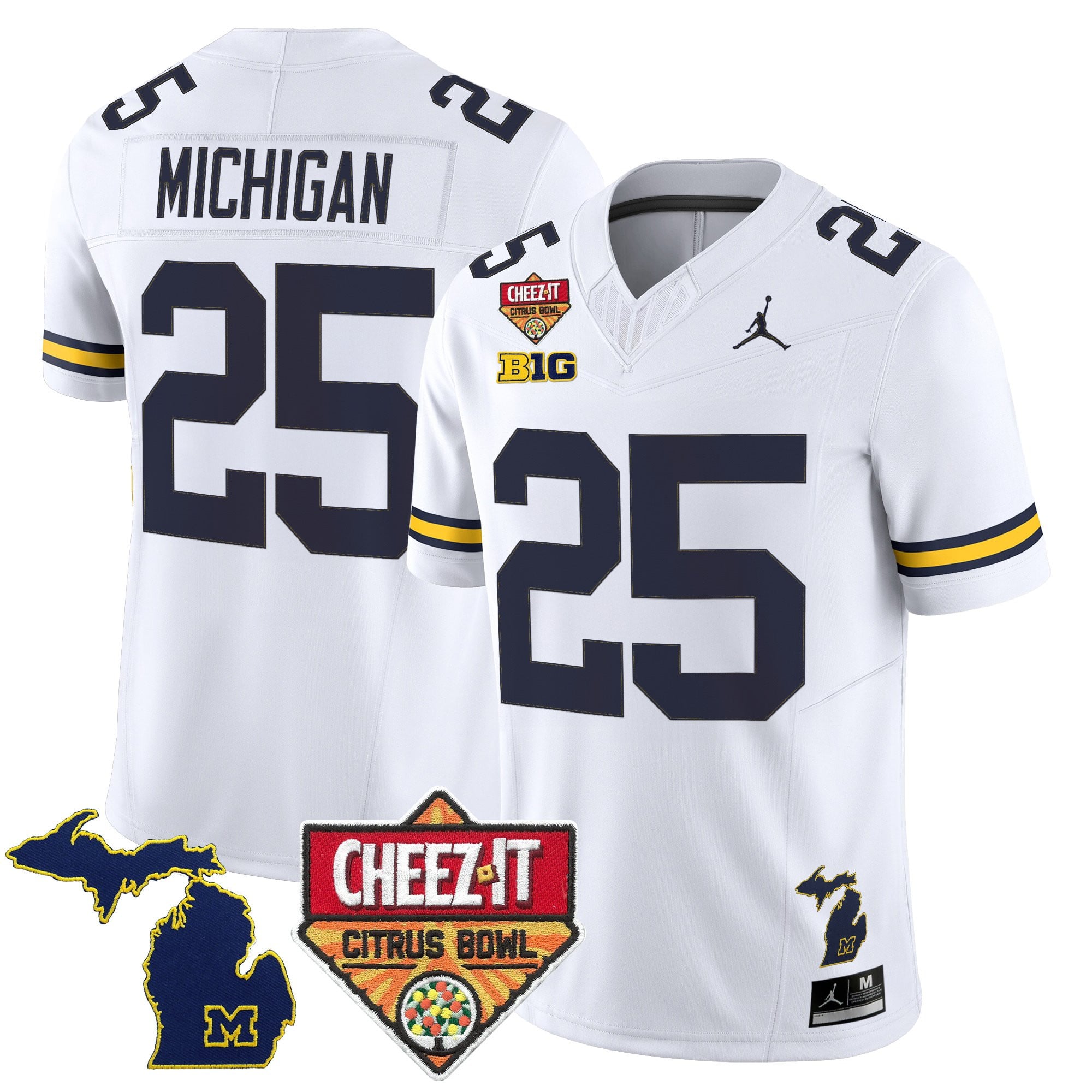 Men's Michigan Wolverines 2025 Cheez-It Citrus Bowl Vapor Limited Jersey - All Stitched