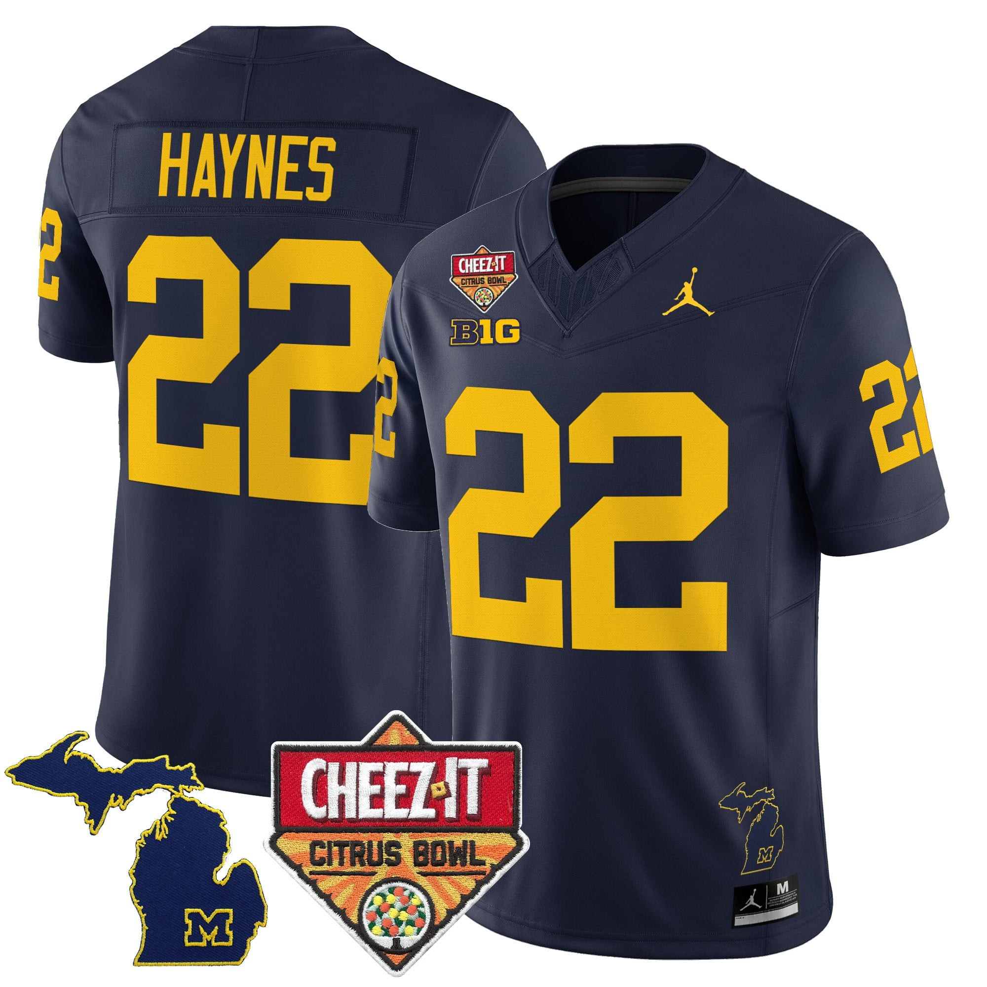 Men's Michigan Wolverines 2025 Cheez-It Citrus Bowl Vapor Limited Jersey - All Stitched