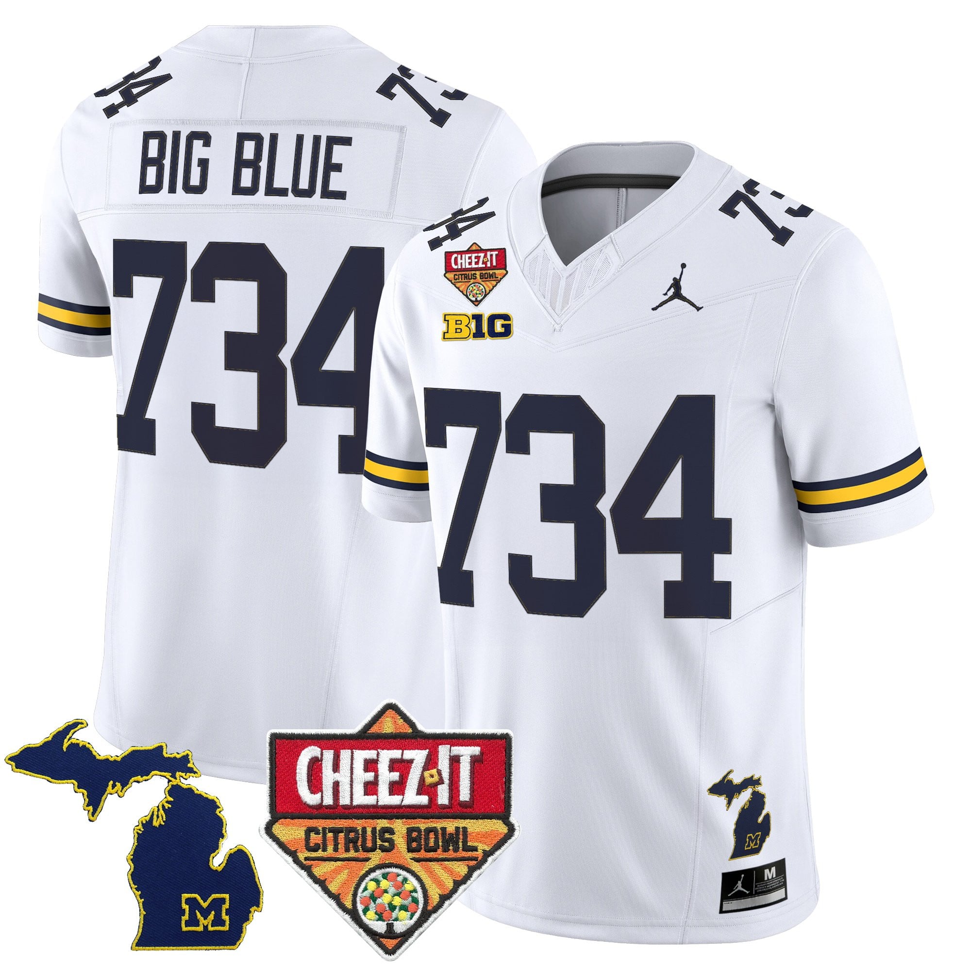 Men's Michigan Wolverines 2025 Cheez-It Citrus Bowl Vapor Limited Jersey - All Stitched