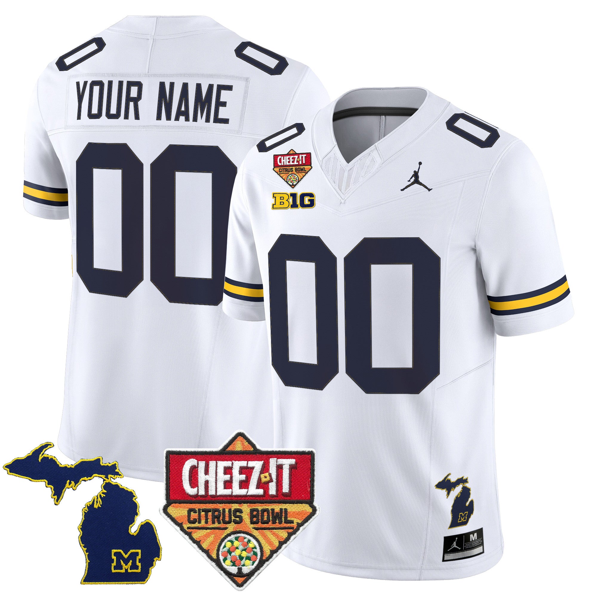 Michigan Wolverines 2025 Cheez-It Citrus Bowl Vapor Limited Custom Jersey - All Stitched
