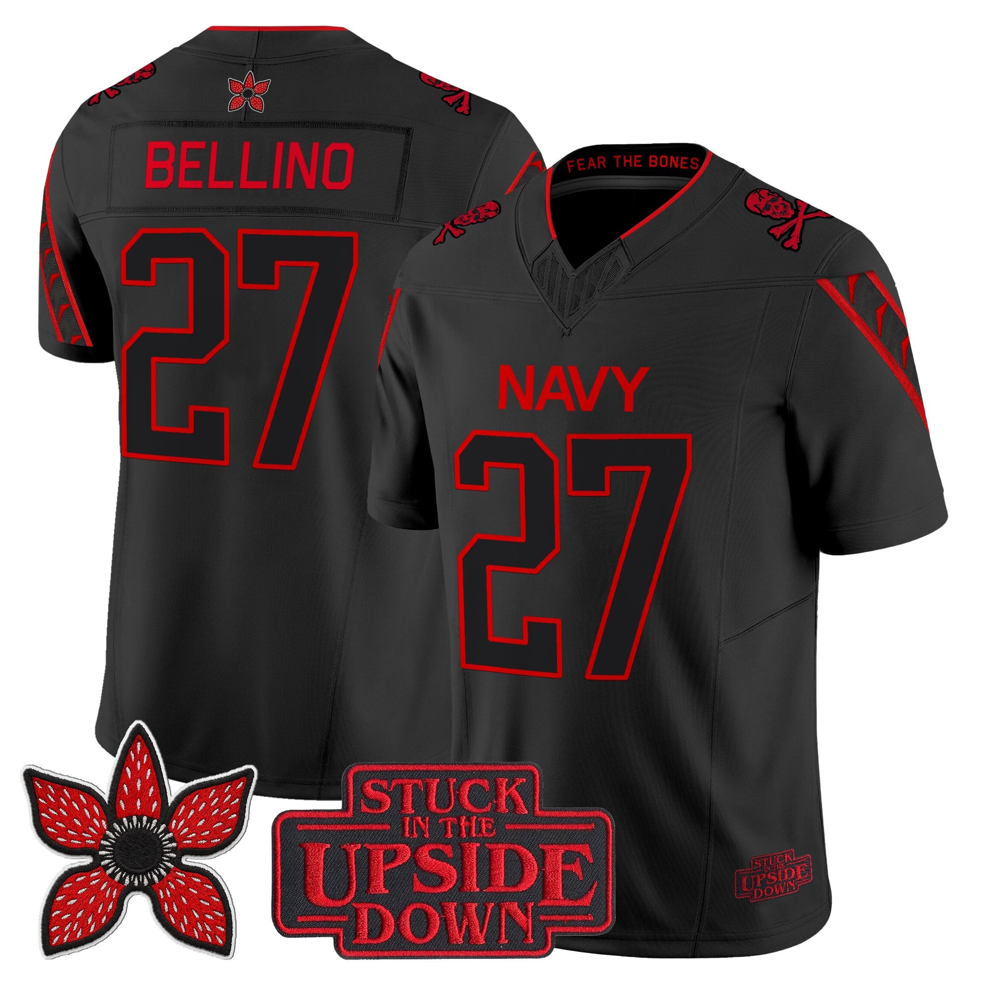 Navy Midshipmen 'Stranger Things x Jolly Roger Edition' Vapor Limited Jersey - All Stitched