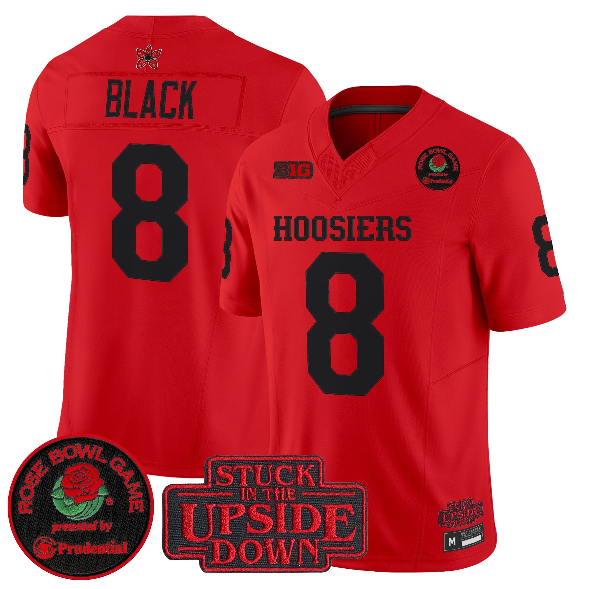 Men's Indiana Hoosiers 'Stranger Things Edition' Vapor Limited Jersey - 2025 Rose Bowl Patch - All Stitched