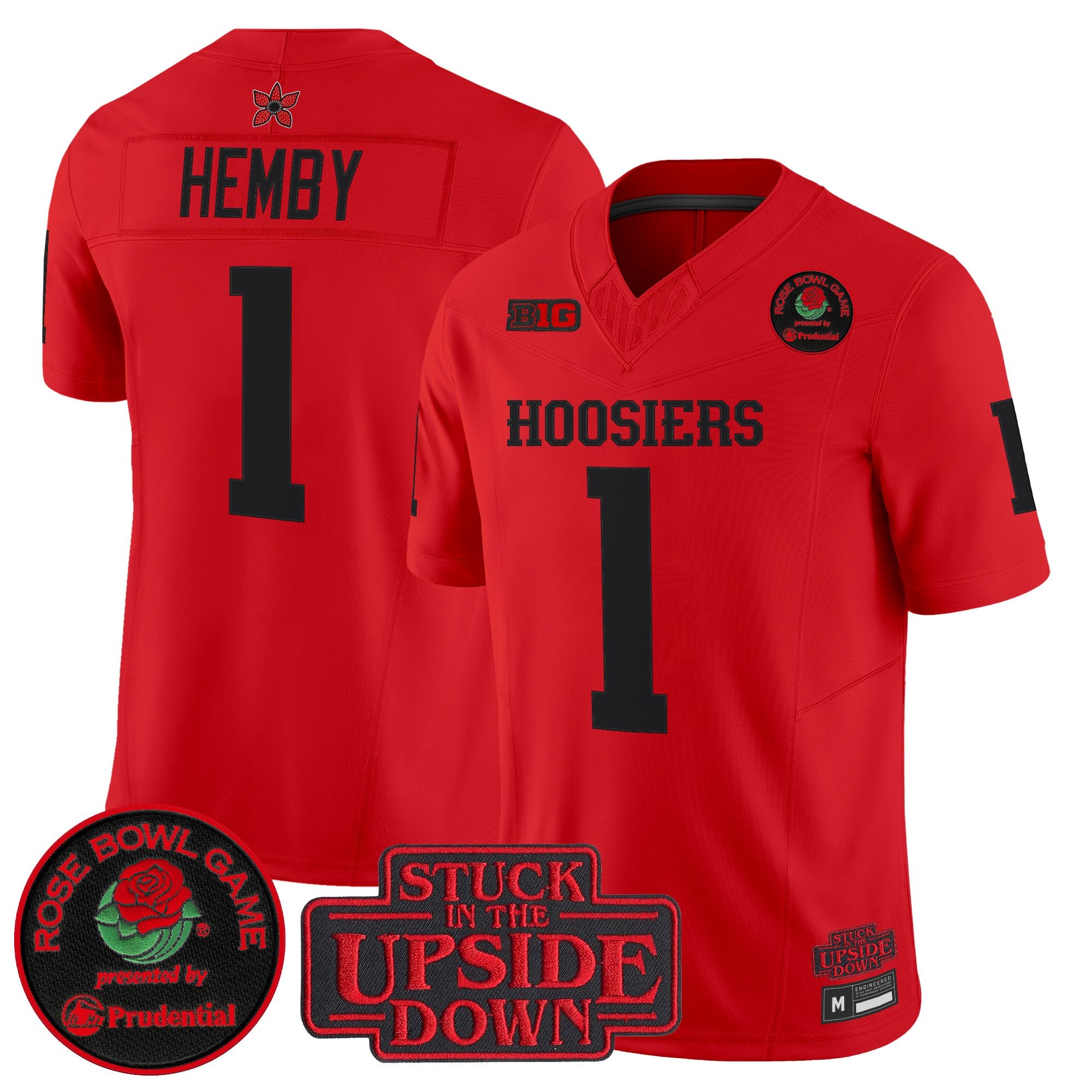 Men's Indiana Hoosiers 'Stranger Things Edition' Vapor Limited Jersey - 2025 Rose Bowl Patch - All Stitched