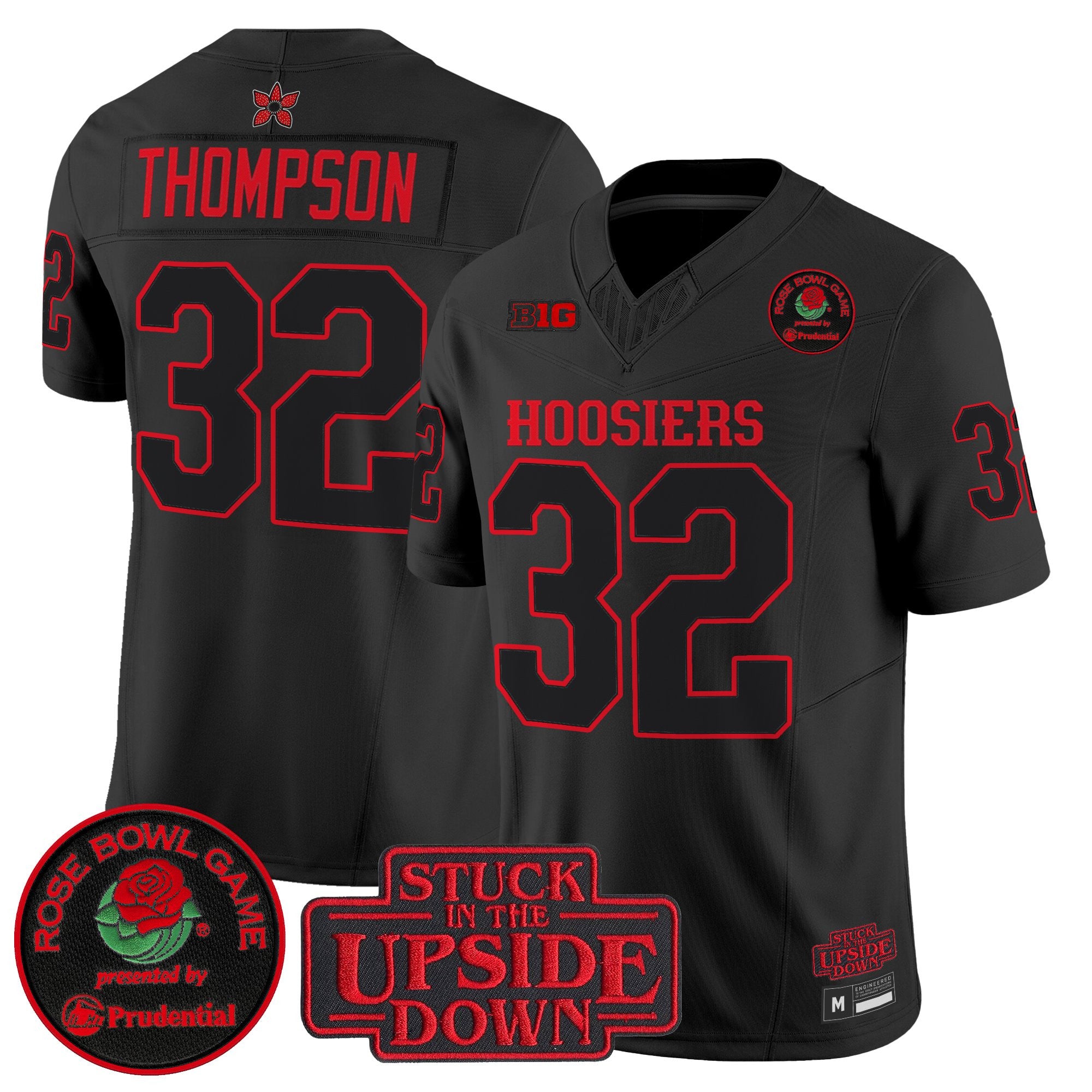 Men's Indiana Hoosiers 'Stranger Things Edition' Vapor Limited Jersey - 2025 Rose Bowl Patch - All Stitched