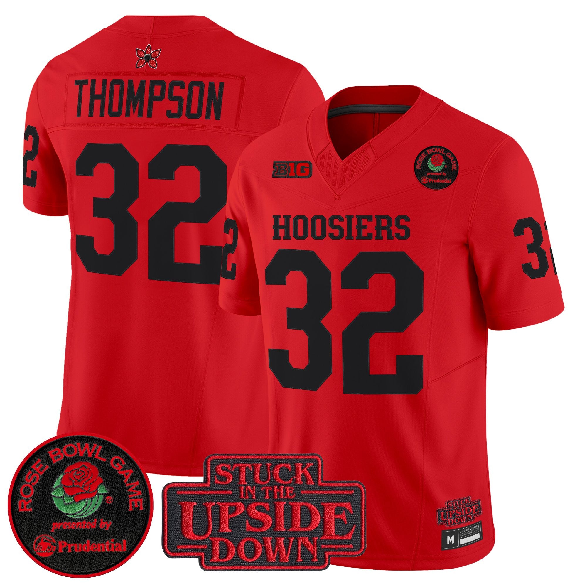 Men's Indiana Hoosiers 'Stranger Things Edition' Vapor Limited Jersey - 2025 Rose Bowl Patch - All Stitched