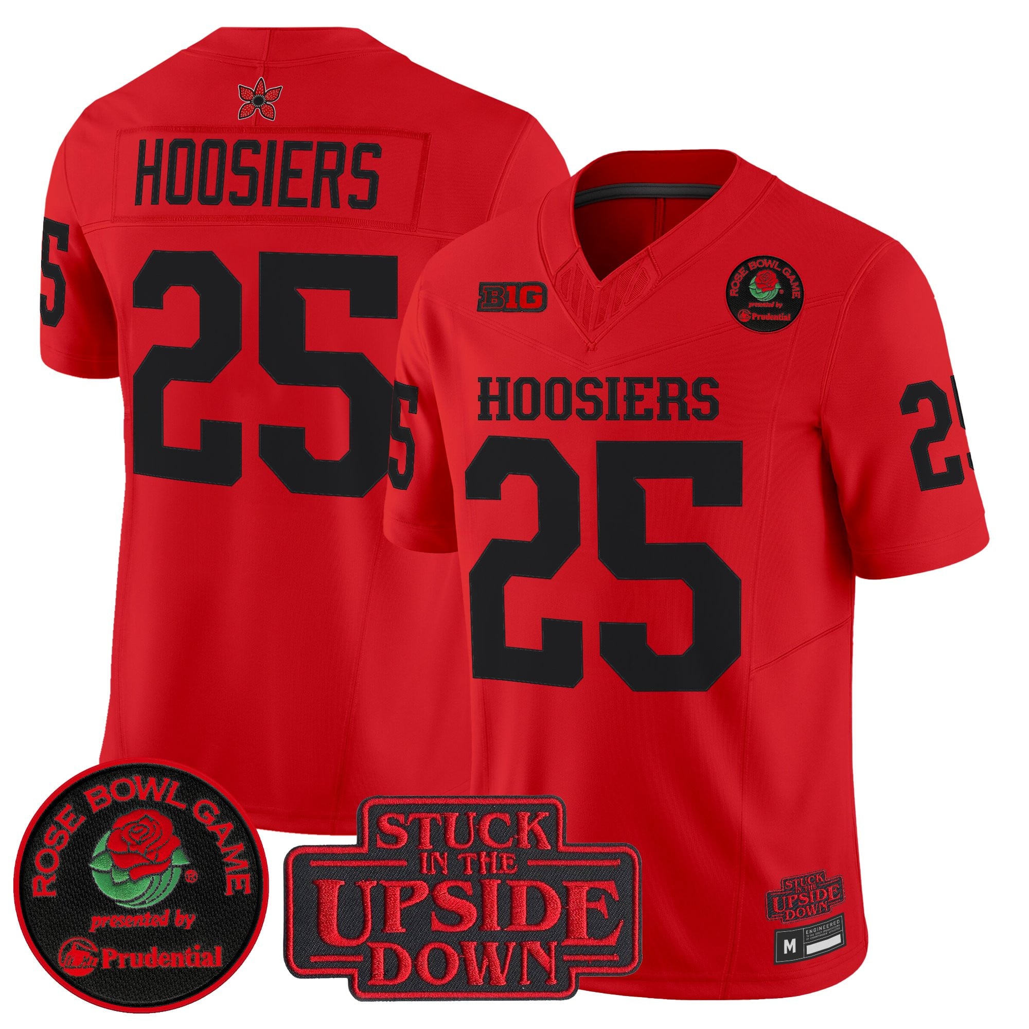 Men's Indiana Hoosiers 'Stranger Things Edition' Vapor Limited Jersey - 2025 Rose Bowl Patch - All Stitched