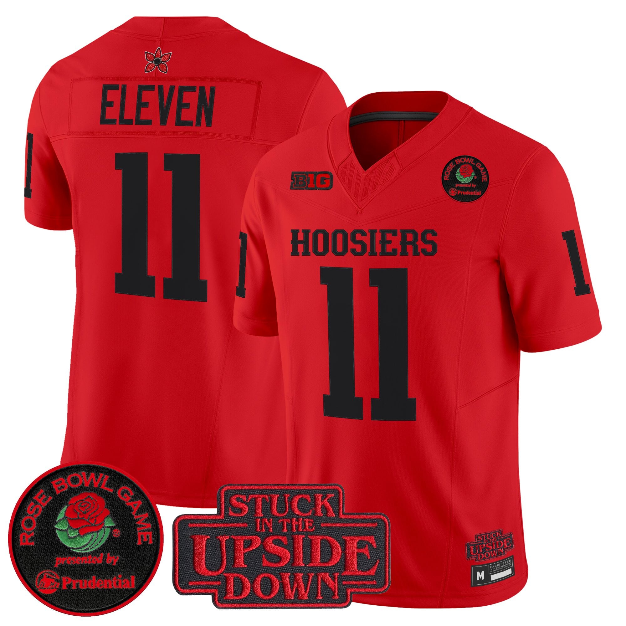 Men's Indiana Hoosiers 'Stranger Things Edition' Vapor Limited Jersey - 2025 Rose Bowl Patch - All Stitched
