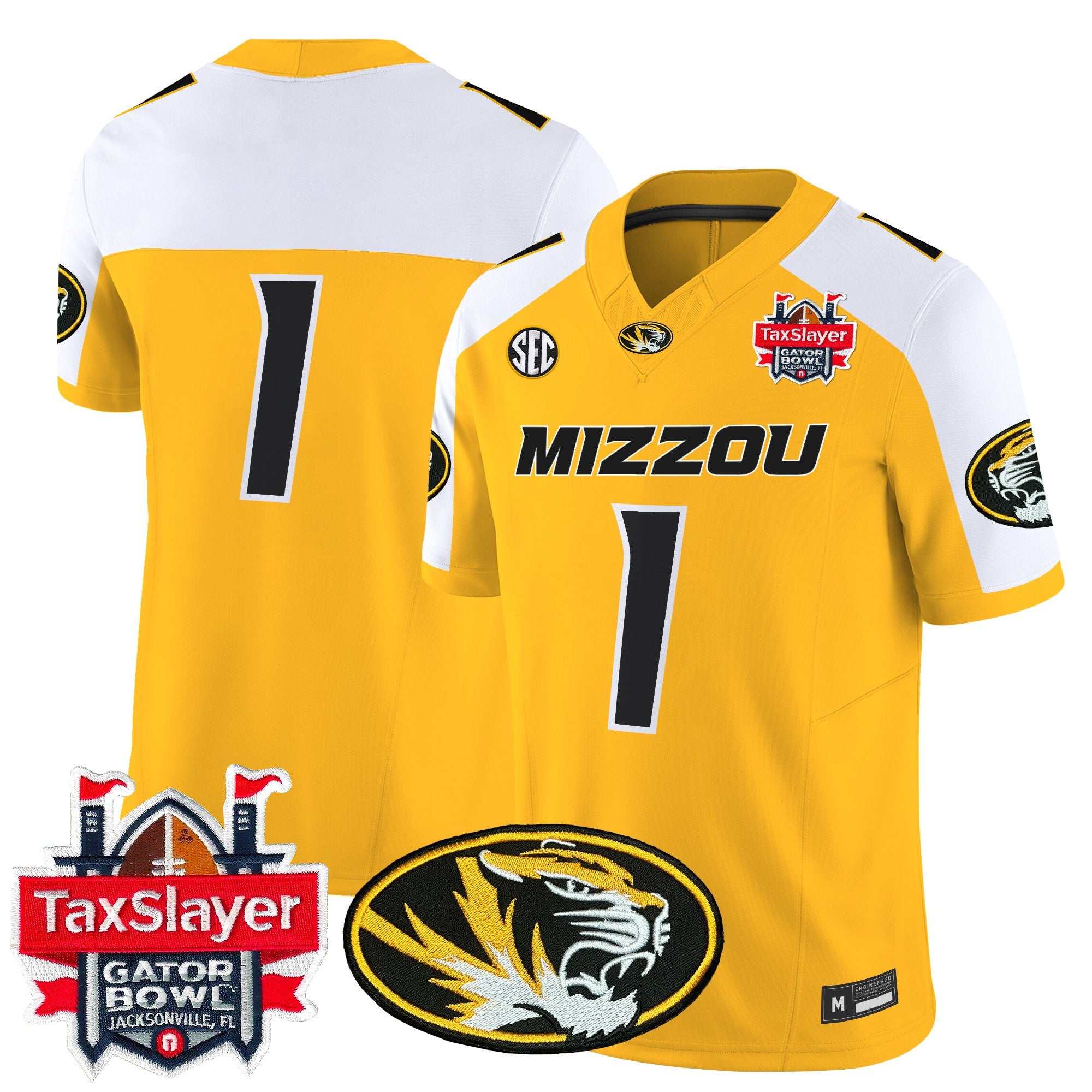Men's Missouri Tigers 2025 Gator Bowl Vapor Limited Jersey - All Stitched