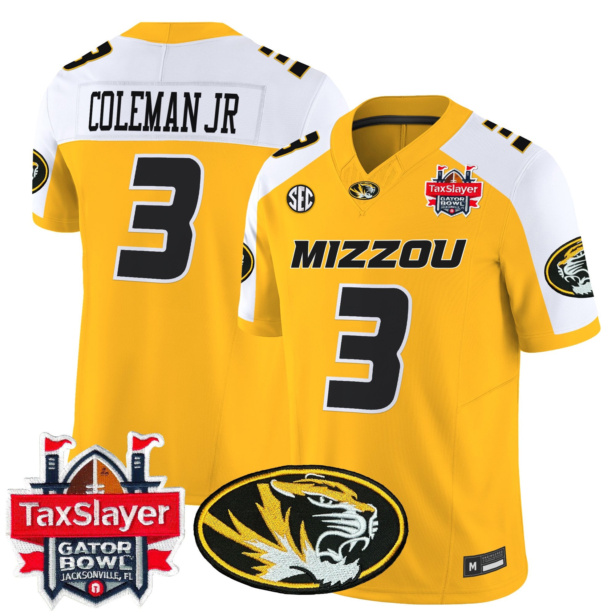 Men's Missouri Tigers 2025 Gator Bowl Vapor Limited Jersey - All Stitched