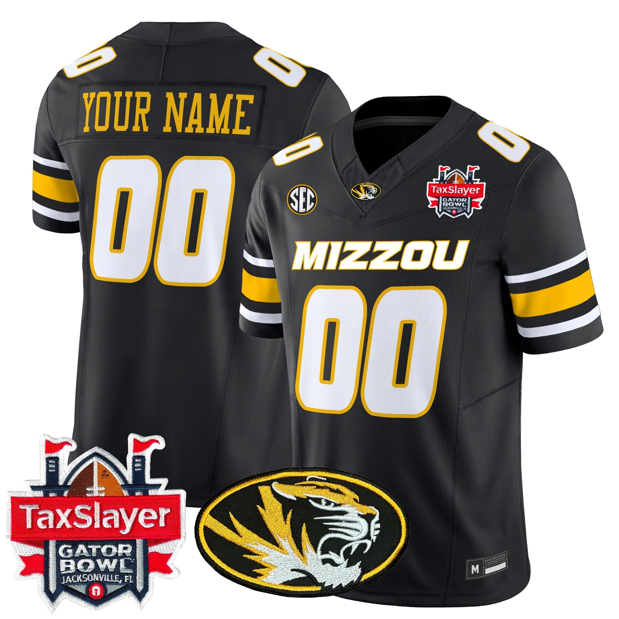 Missouri Tigers 2025 Gator Bowl Vapor Limited Custom Jersey - All Stitched